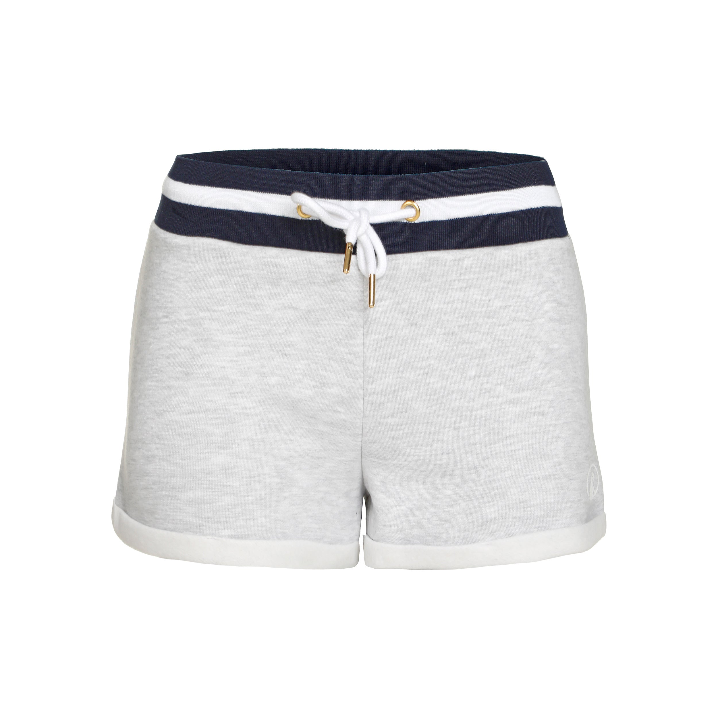 Quiet Please Basic Shorts Damen - Hellgrau, Dunkelblau