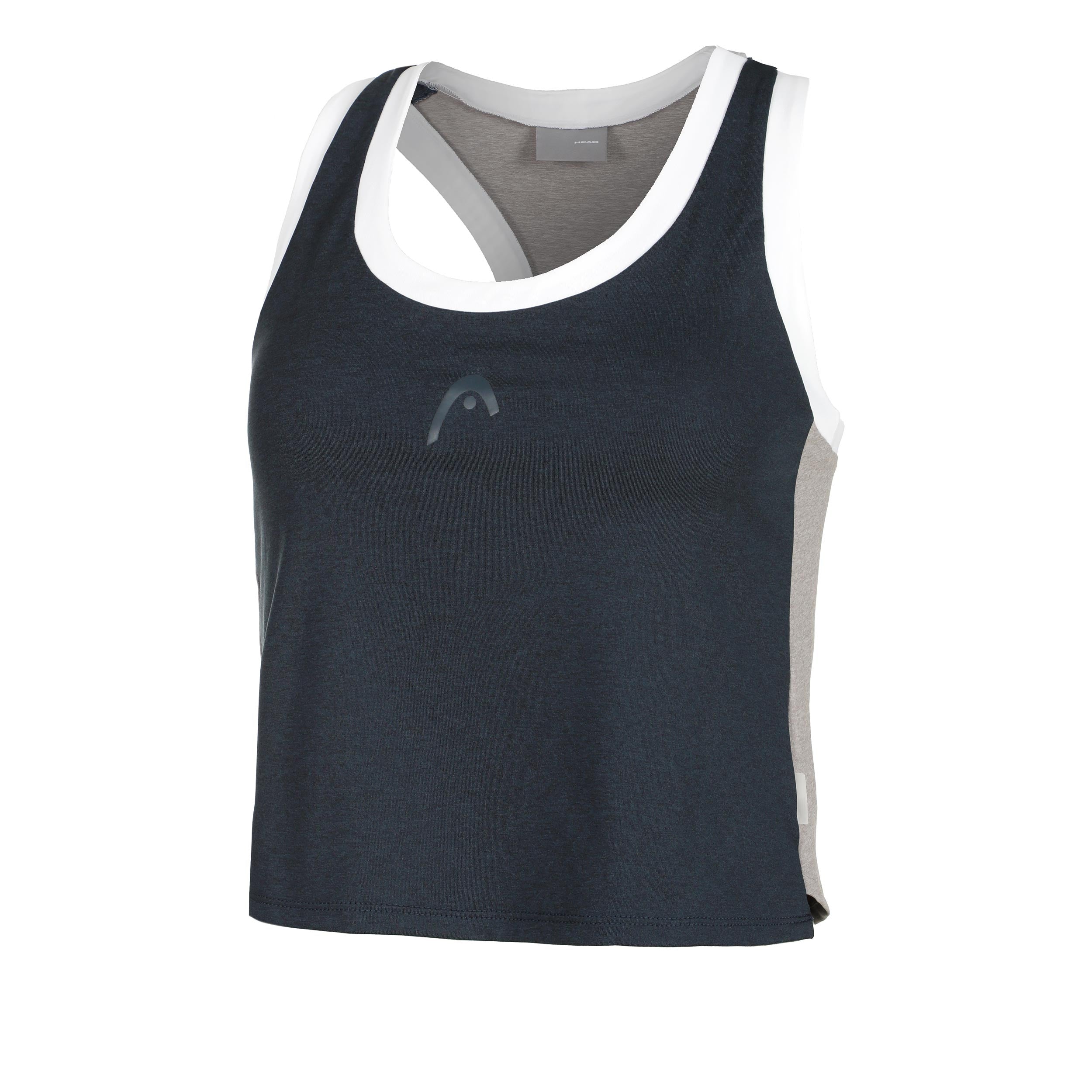 Head Play Crop Tank - Top Damen Dunkelblau, Weiß