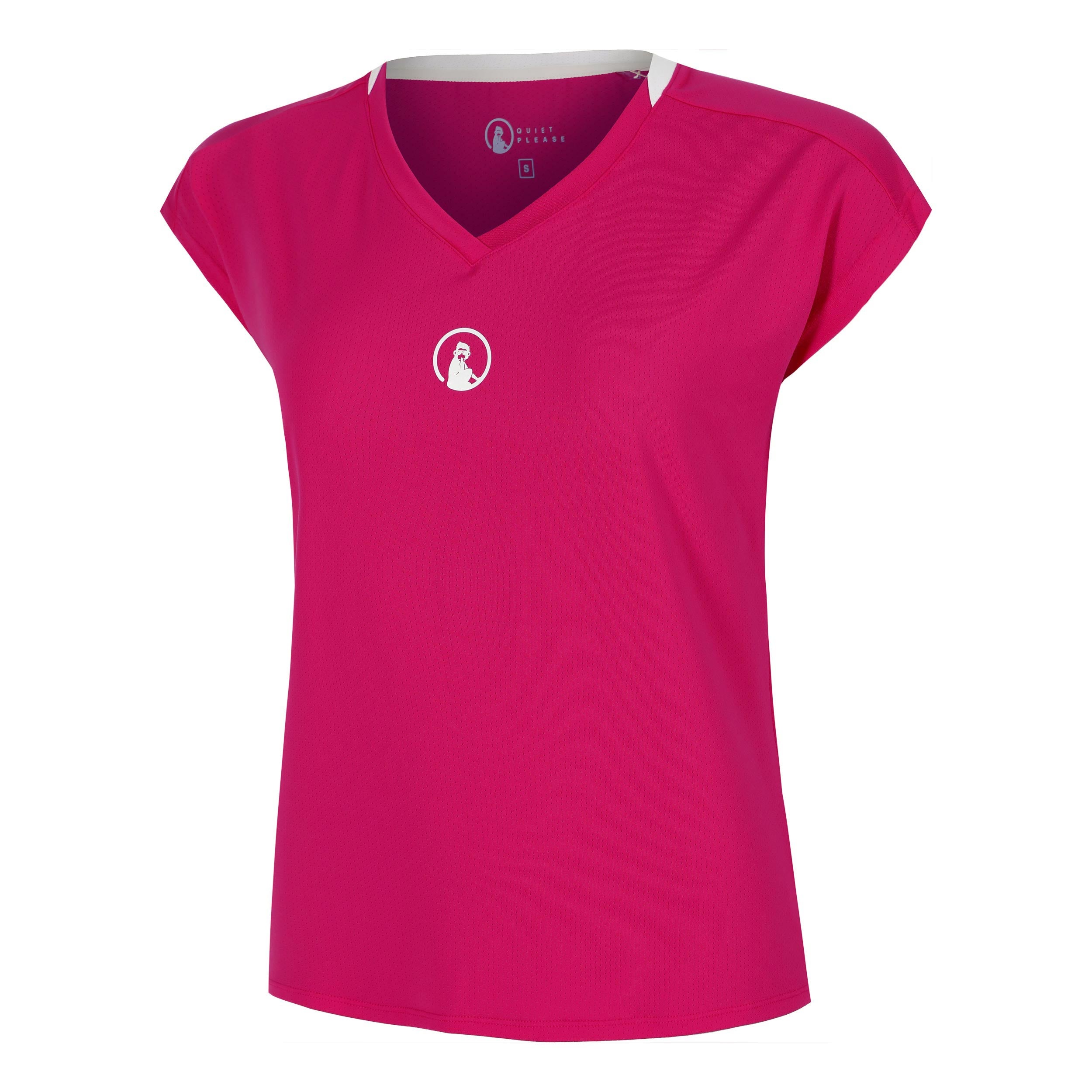 Quiet Please Create Volley T - Shirt Damen Pink, Weiß
