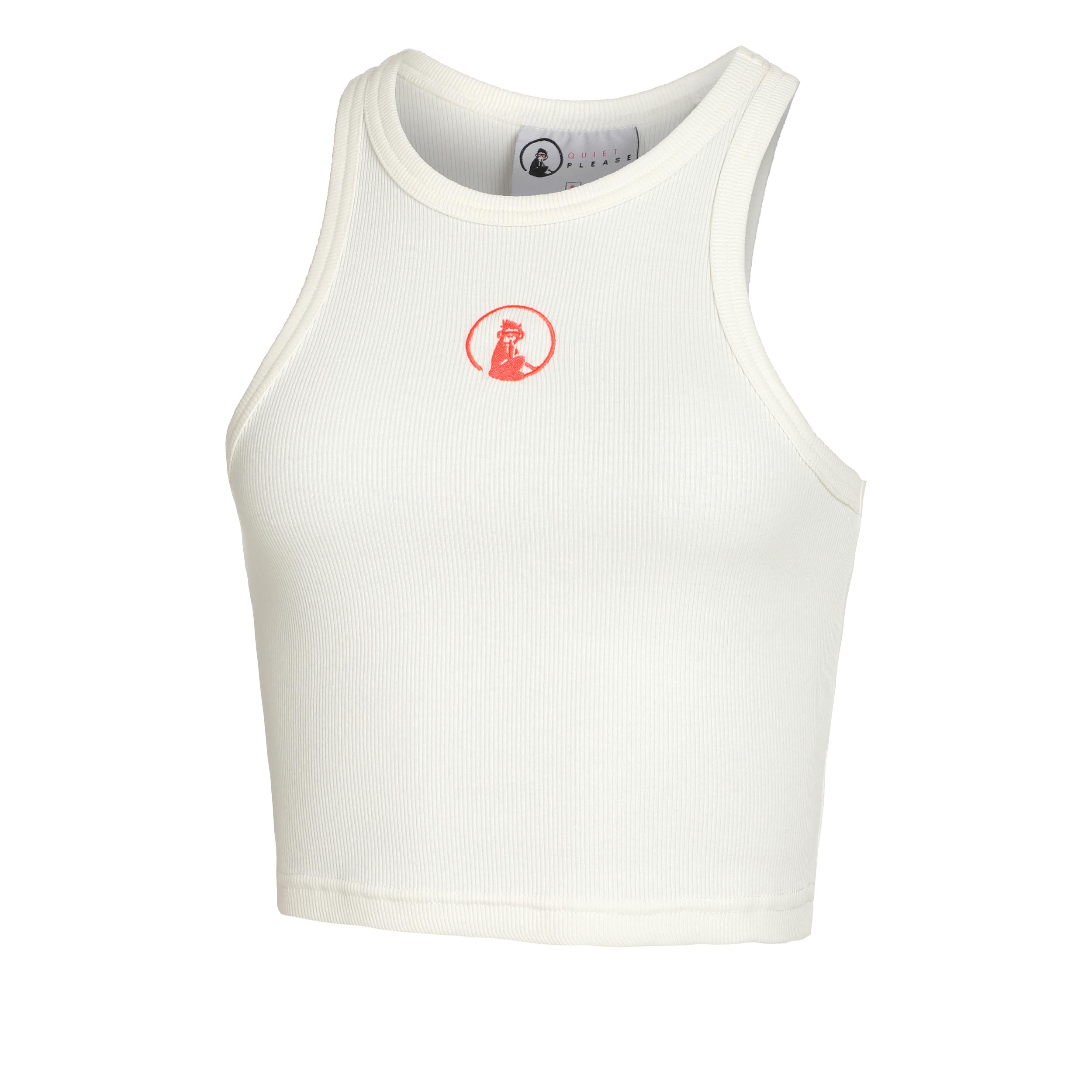 Quiet Please Crossroad Ribbed Tank - Top Damen Weiß
