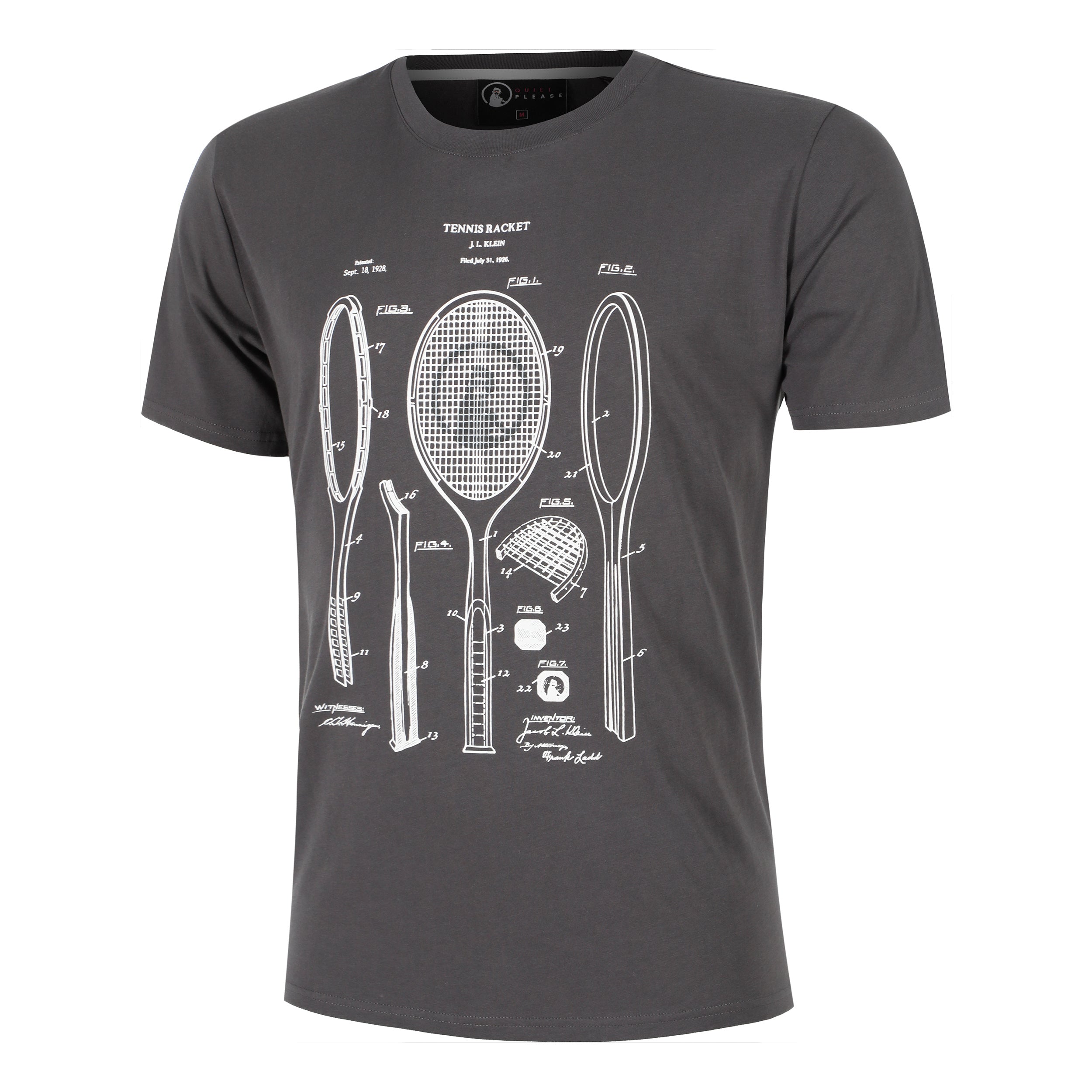 Quiet Please Endlessly Rackitecture T - Shirt Herren Anthrazit, Weiß