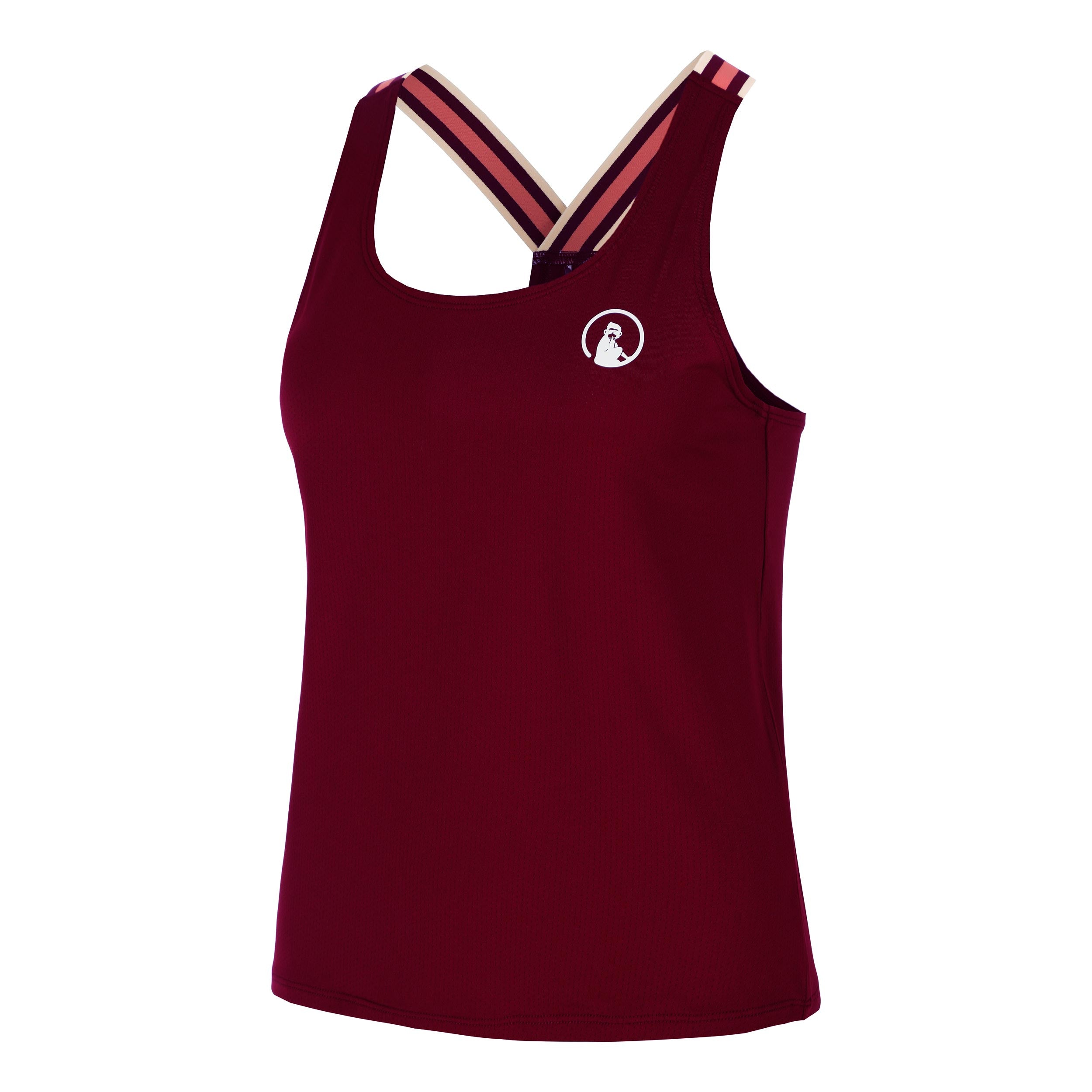 Quiet Please Endlessly Serve & Volley 2.0 Tank - Top Damen Weinrot, Mehrfarbig