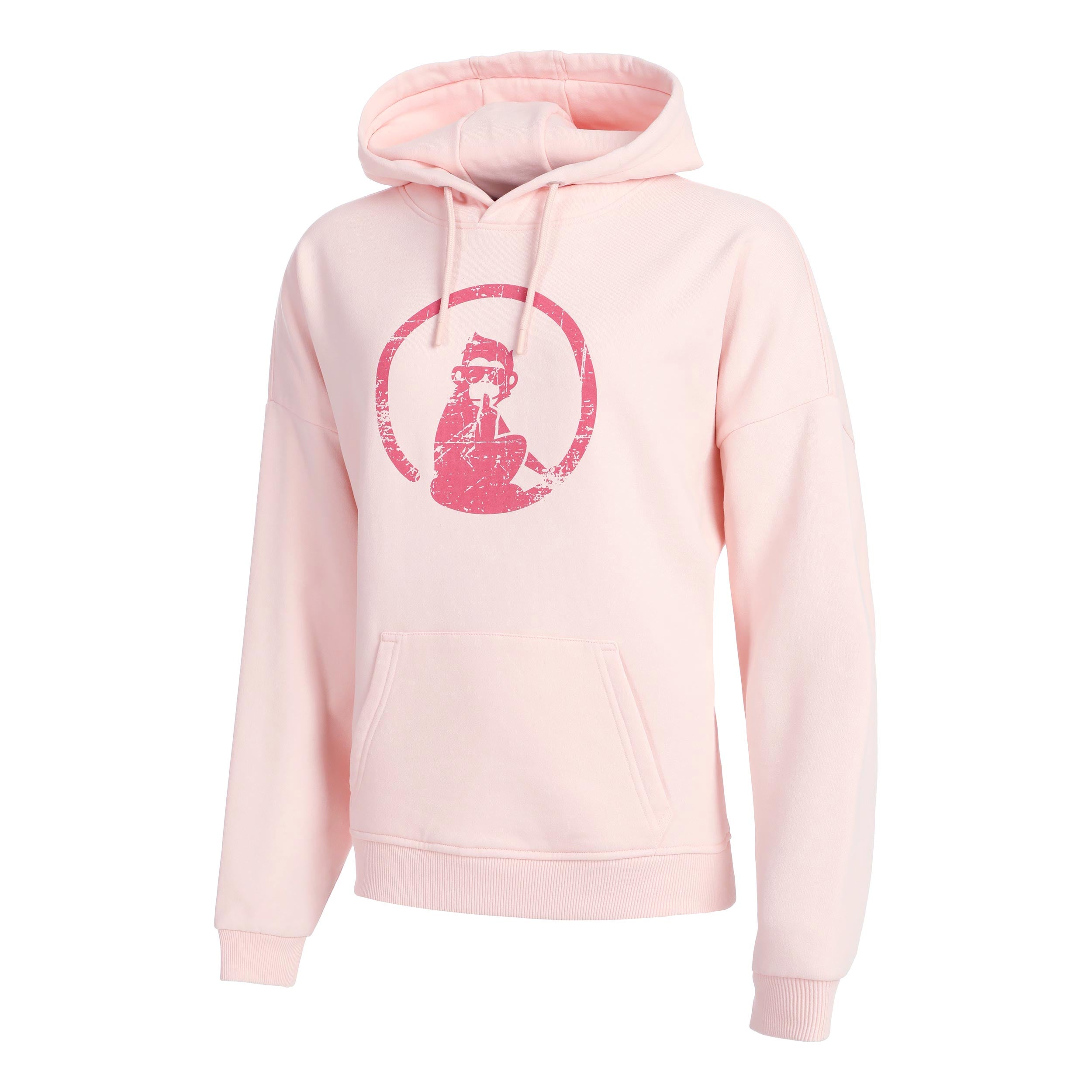 Quiet Please Endlessly Washed Out Oversize Hoody Damen - Rosa