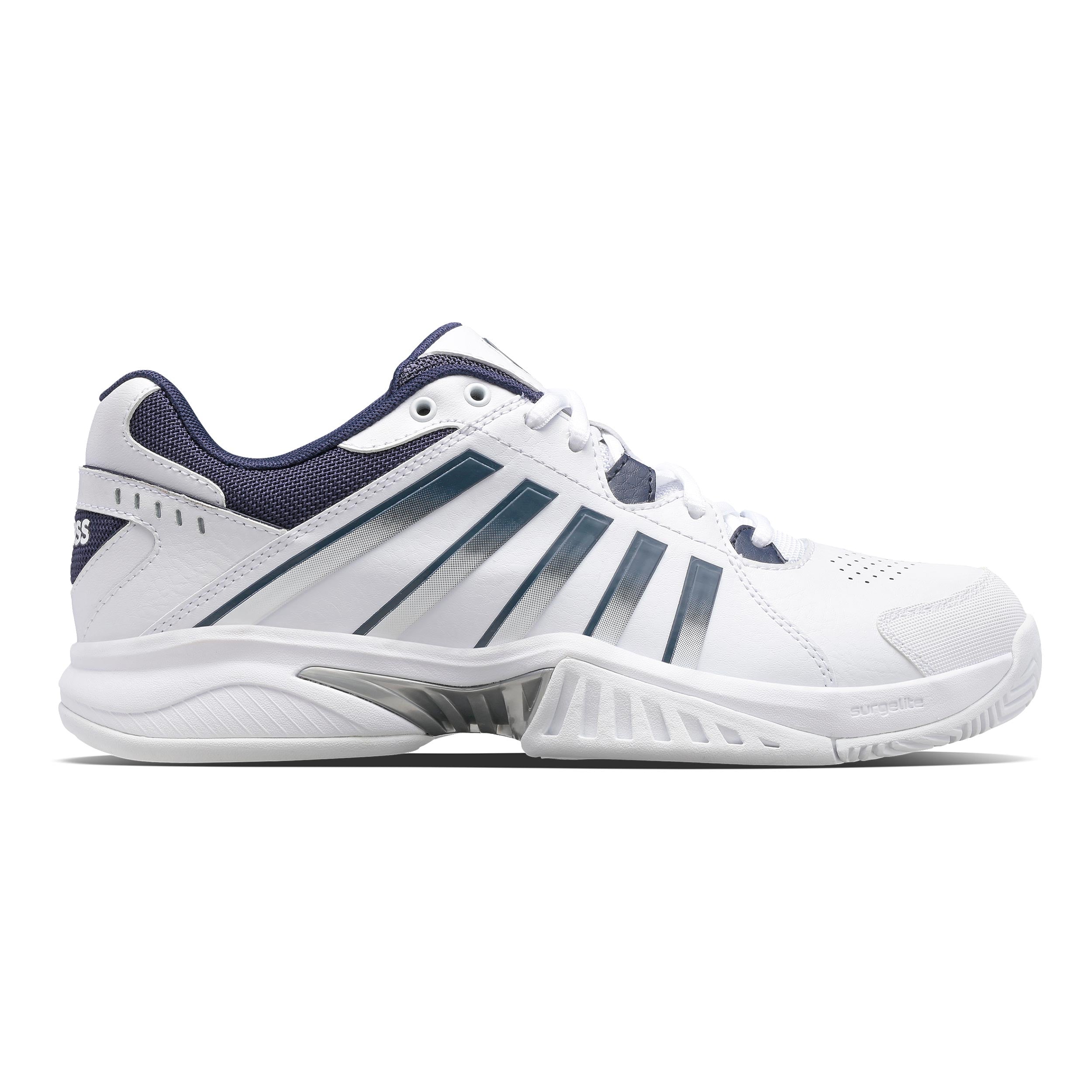 K - Swiss Receiver V Allcourtschuh Herren Weiß, Dunkelblau