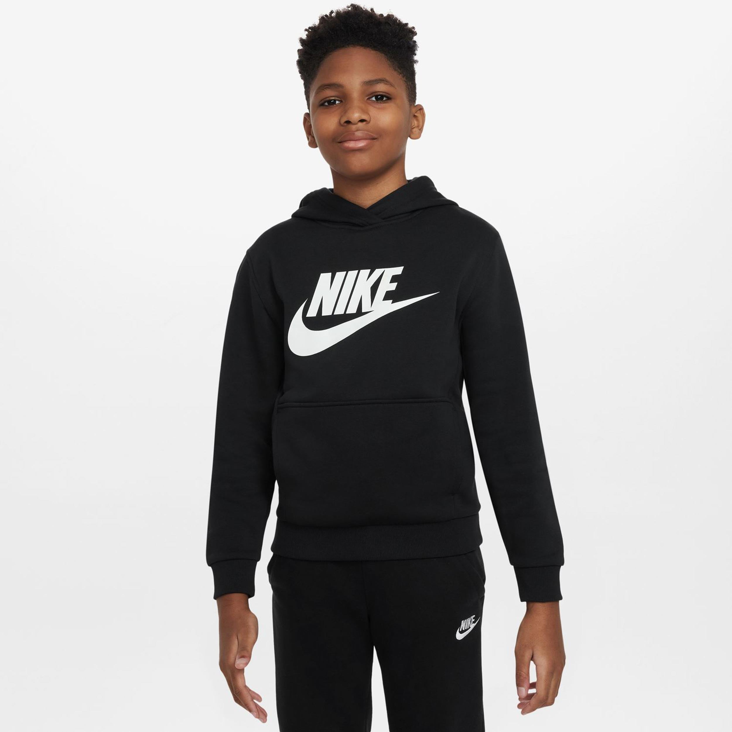 Nike Club Fleece Hoody Kinder - Schwarz