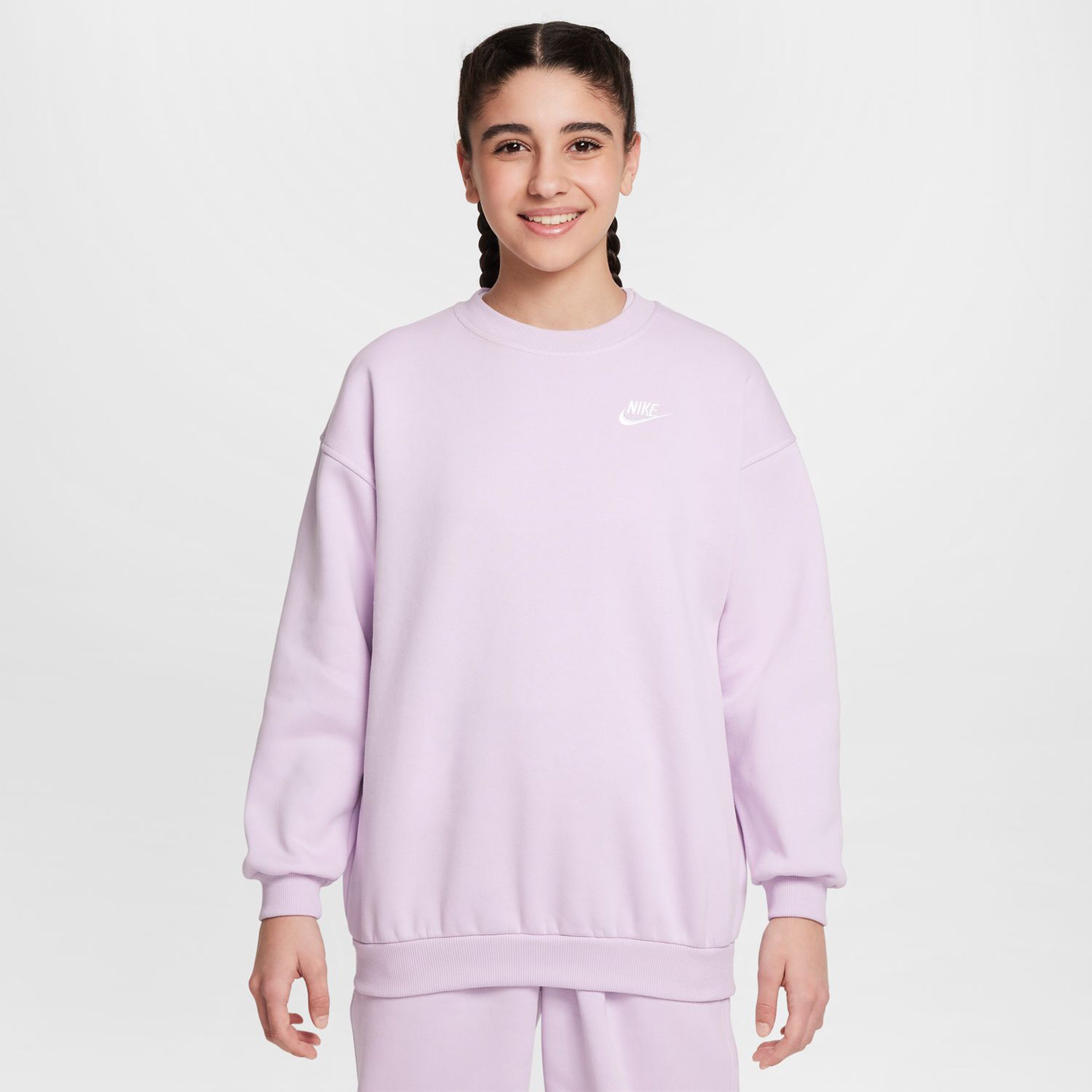 Nike Sportswear Club Fleece Oversized Crew Sweatshirt Mädchen - Flieder