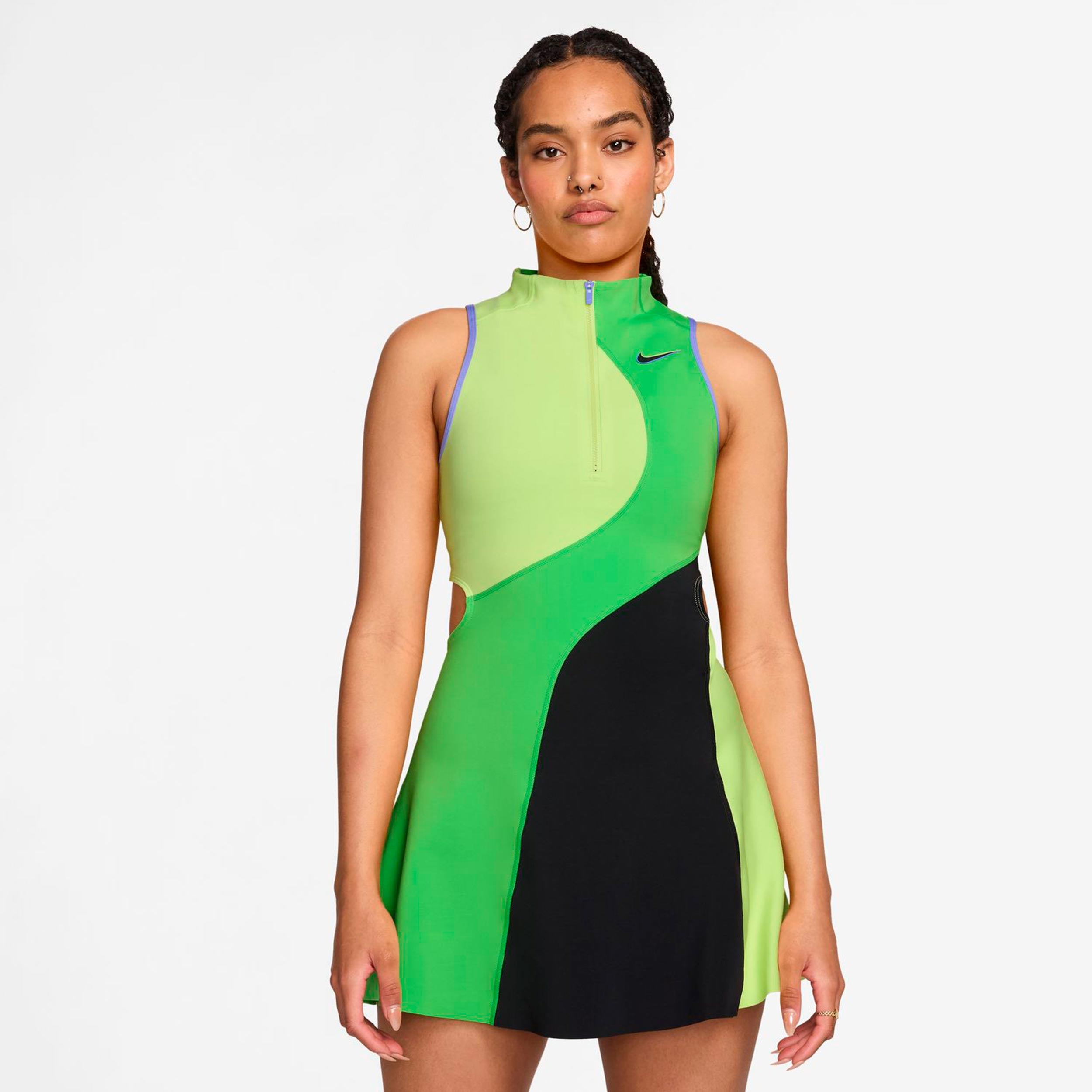 Nike Court Dri - Fit Slam Kleid Damen Limette, Grün