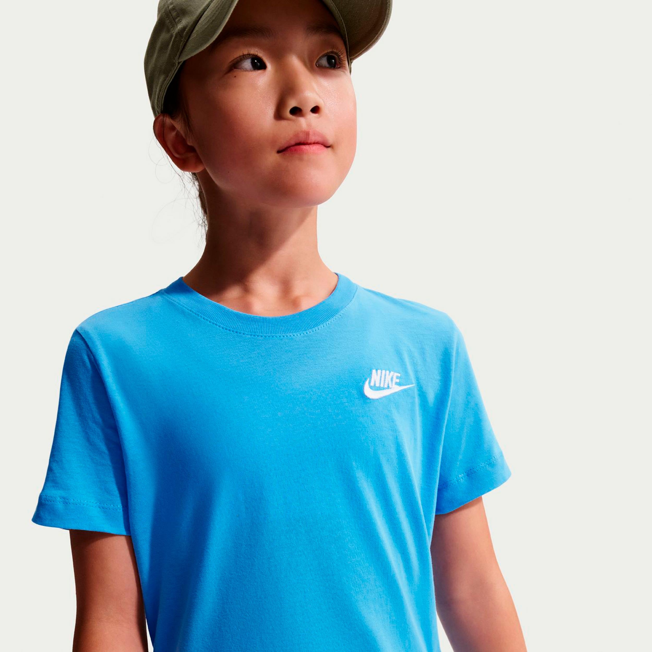 Nike Embroided Futura T - Shirt Kinder Blau