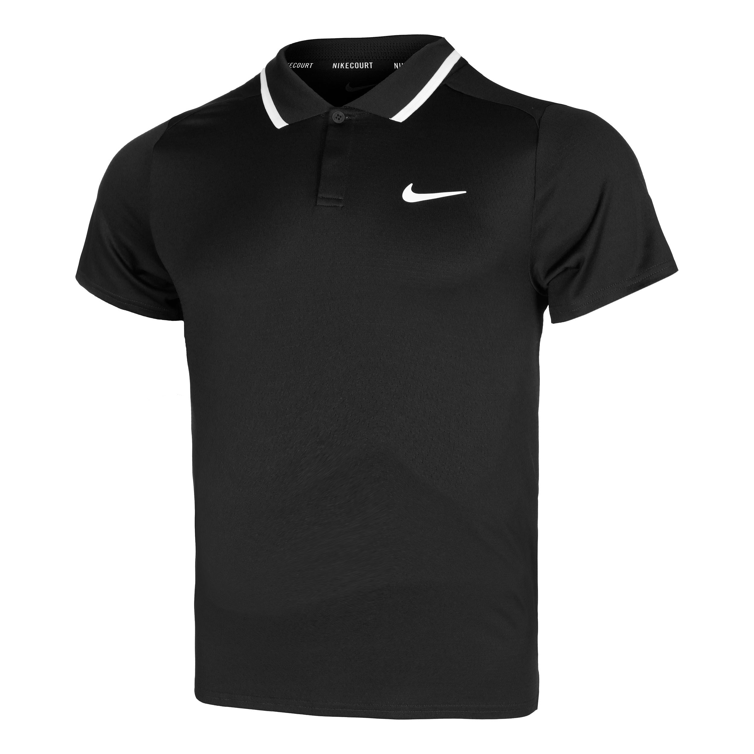 Nike Court Dri - Fit Advantage Polo Herren Schwarz, Weiß
