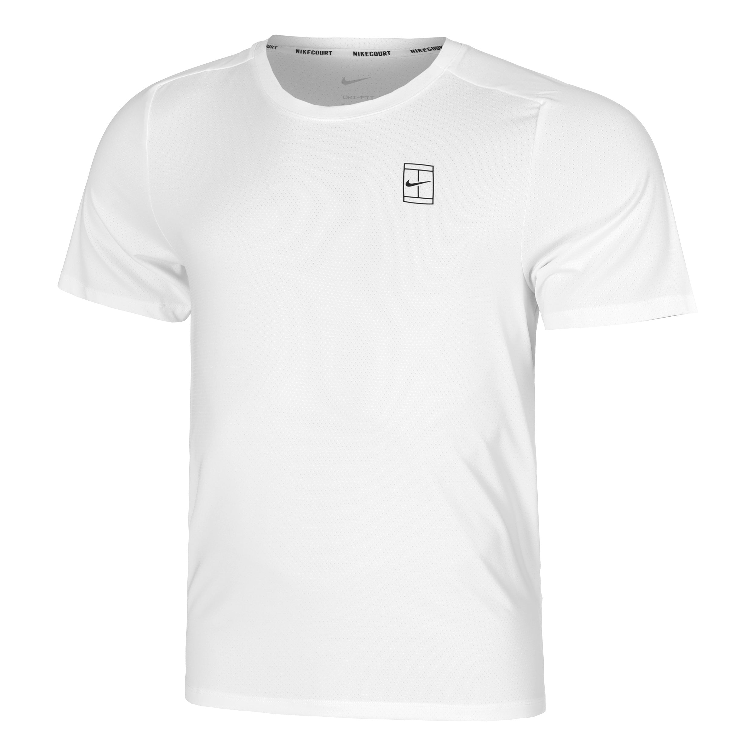 Nike Court Dri - Fit Advantage T Shirt Herren Weiß, Schwarz