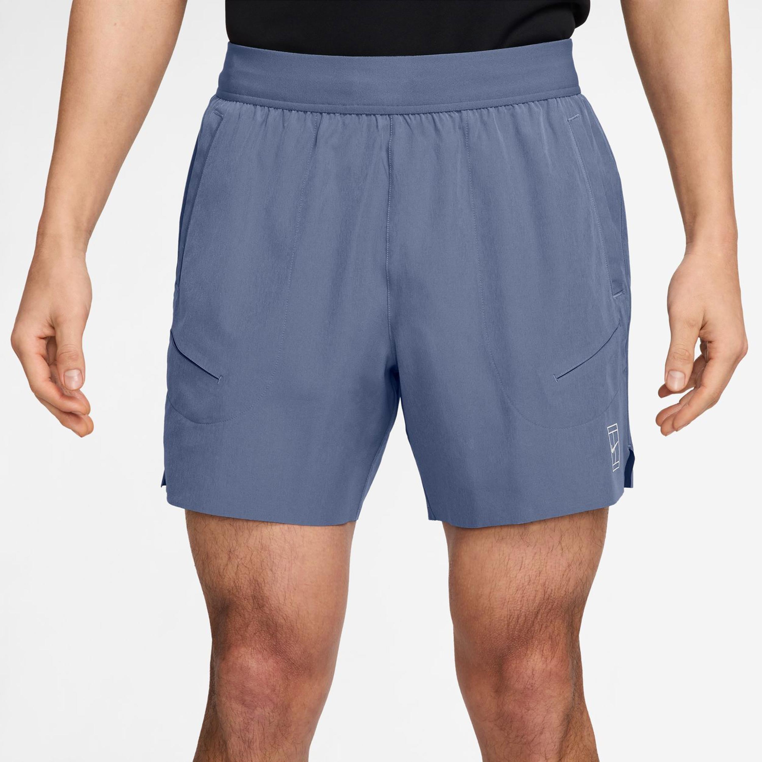 Nike Court Dri - Fit Advantage 6in Shorts Herren Blaugrau, Weiß