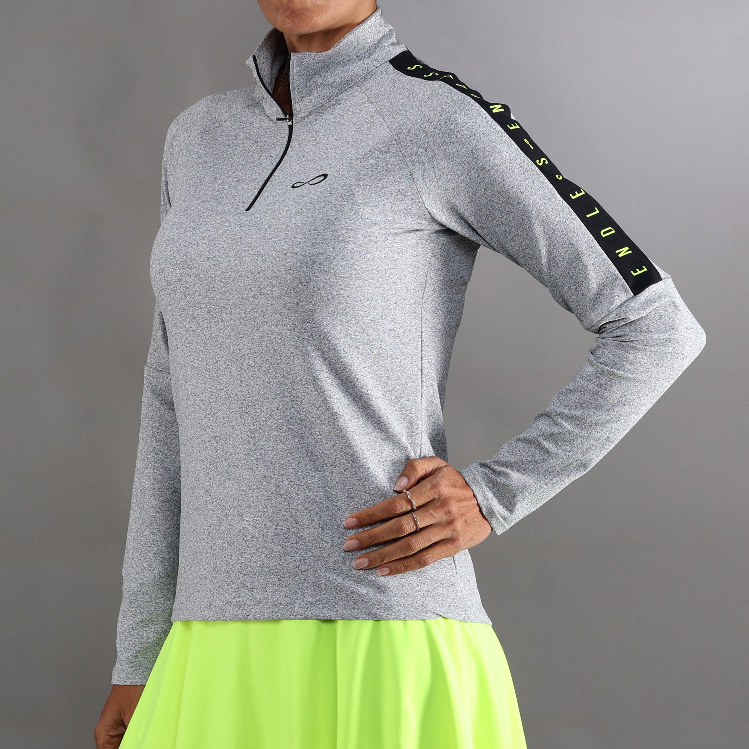 Endless Kirsch Iconic Ii Longsleeve Damen - Grau, Schwarz