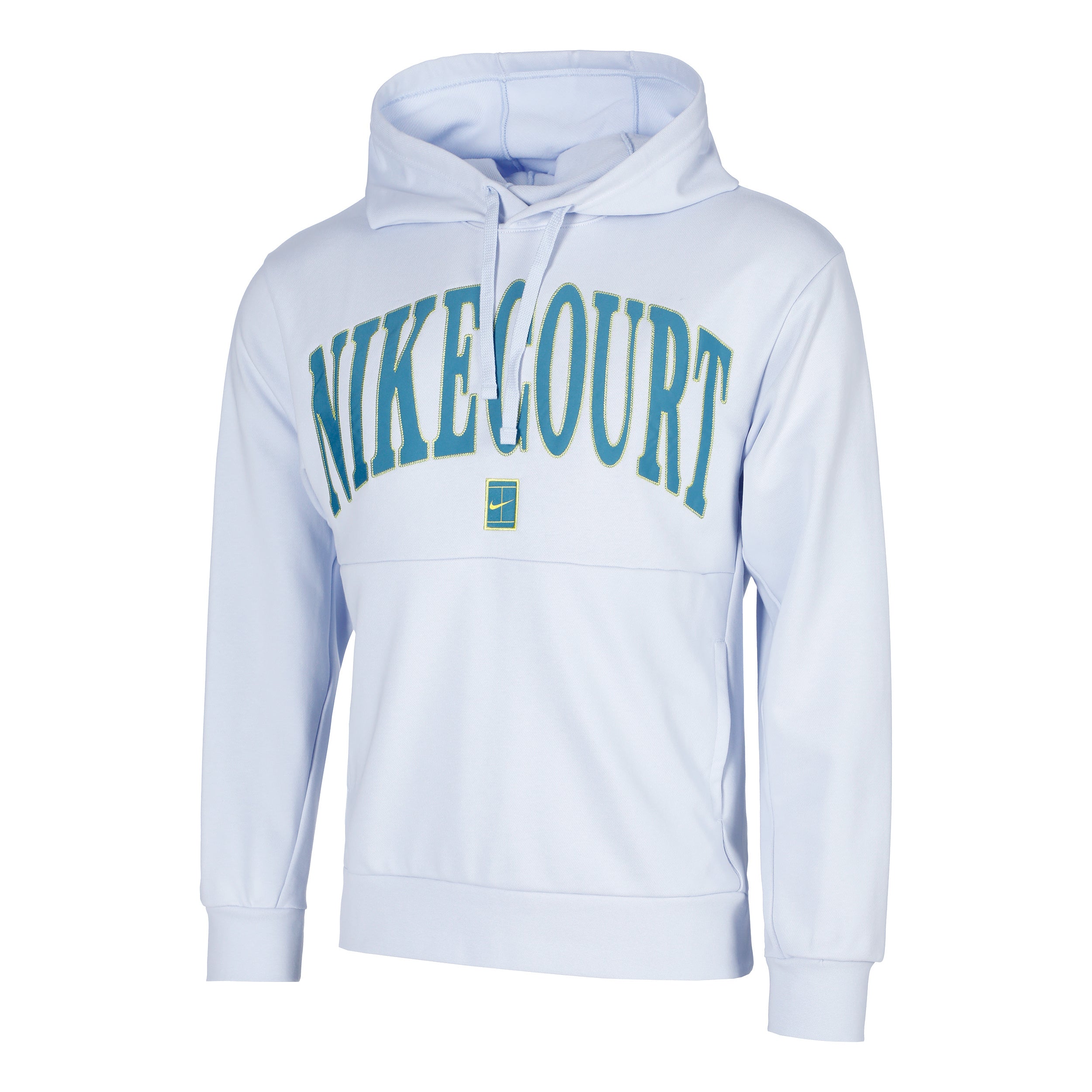 Nike Court Dri - Fit Fleece Heritage Hoody Herren Hellgrau, Petrol
