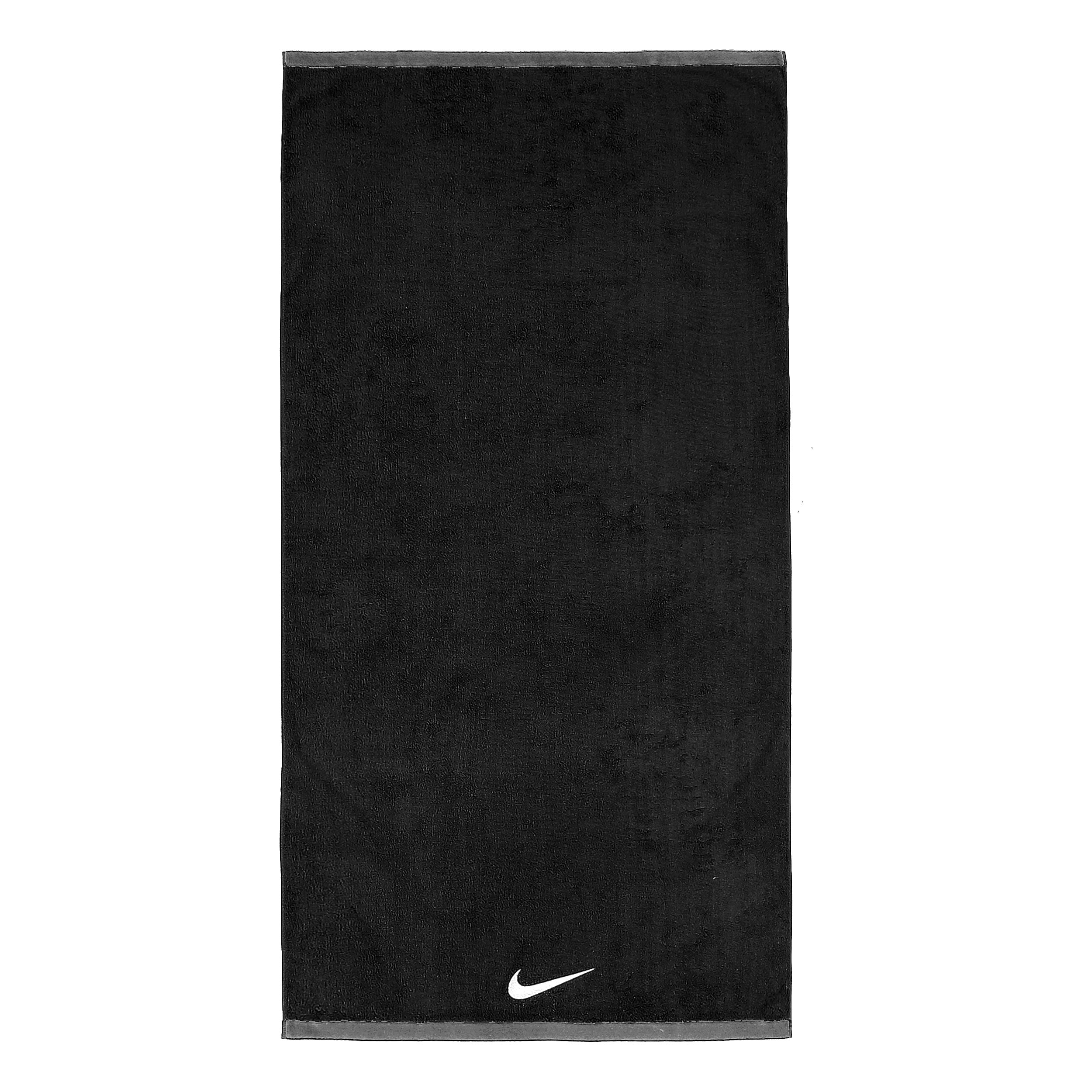 Nike Fundamental Handtuch 60x120cm - Schwarz, Weiß