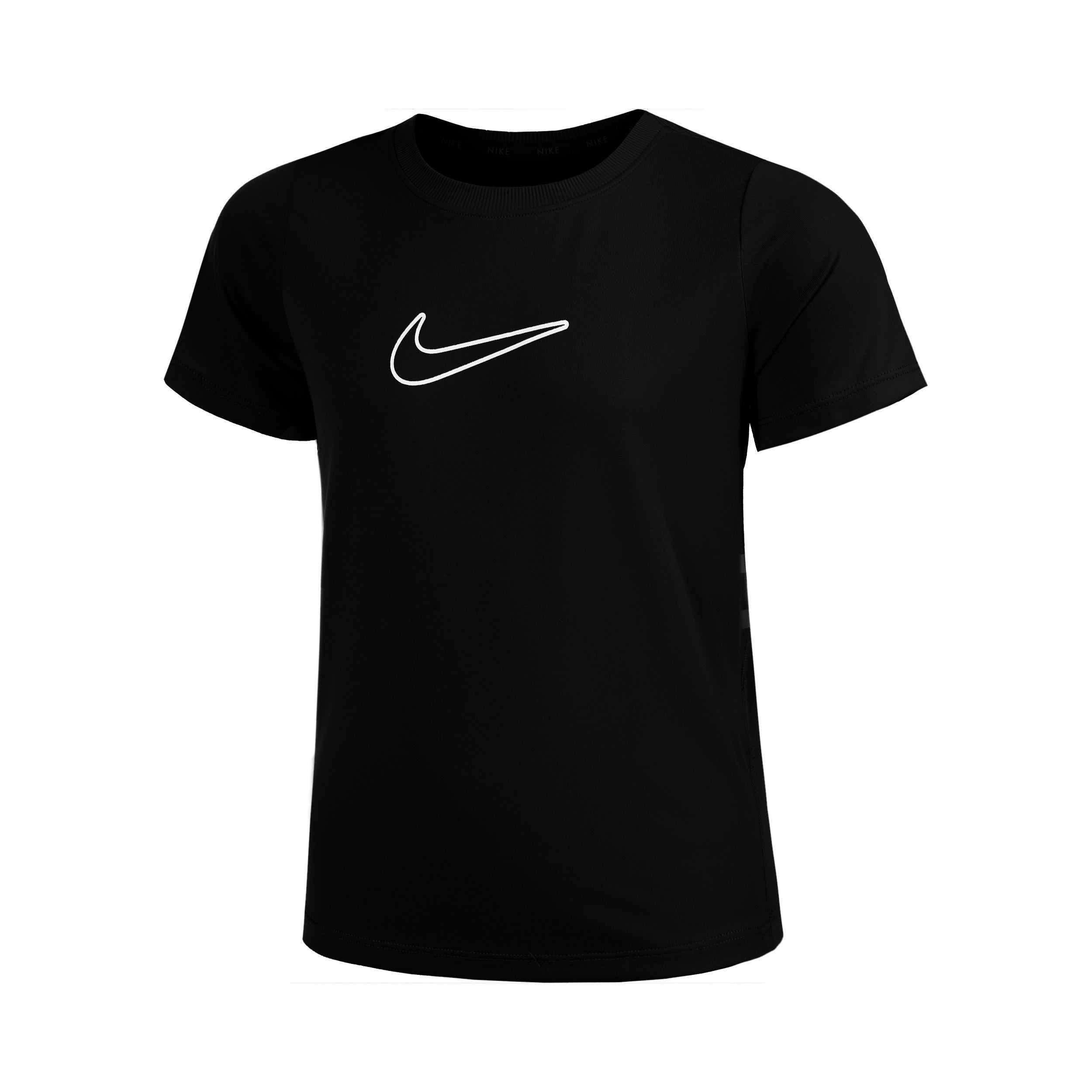 Nike Dri - Fit One Std T Shirt Mädchen Schwarz