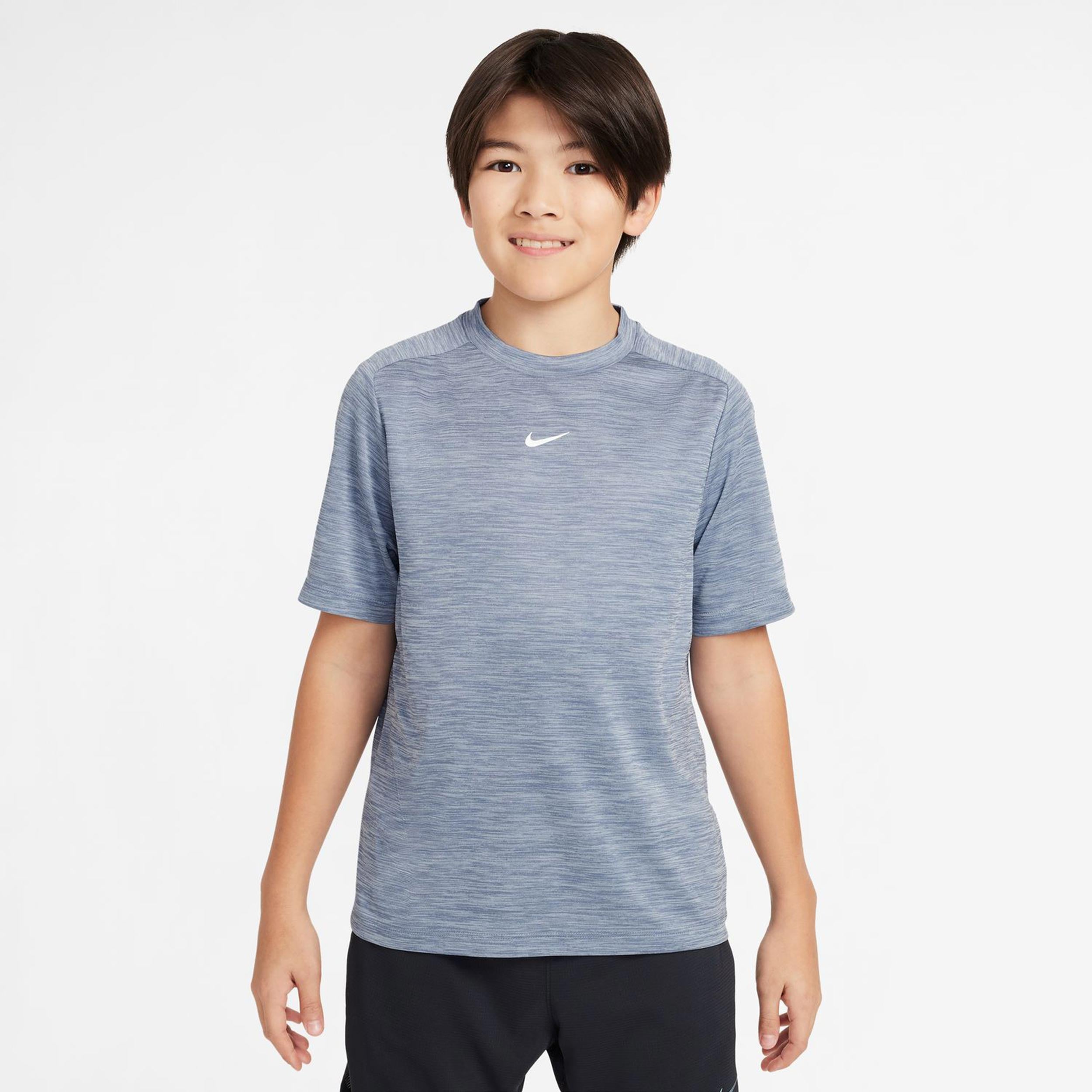 Nike Dri - Fit Multi Heather T Shirt Kinder Blaugrau