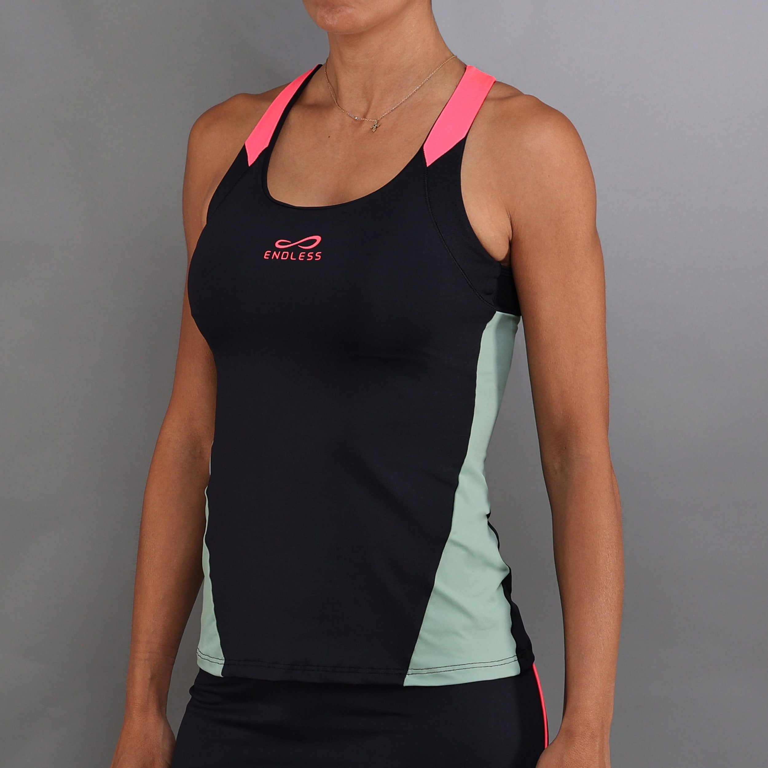 Endless Grace Tank - Top Damen Schwarz, Grün