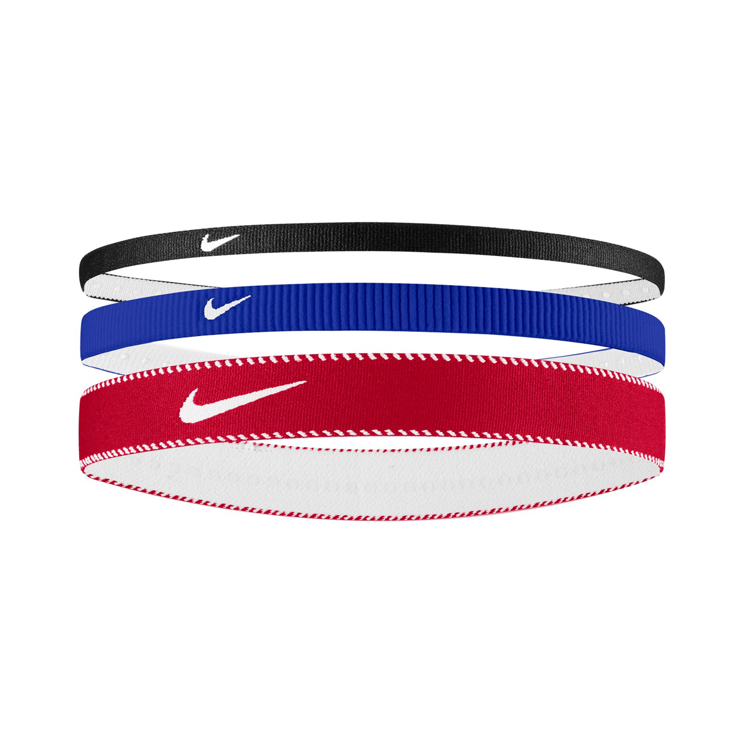 Nike Flex Classic Mixed Haarband 3er Pack - Blau, Rot
