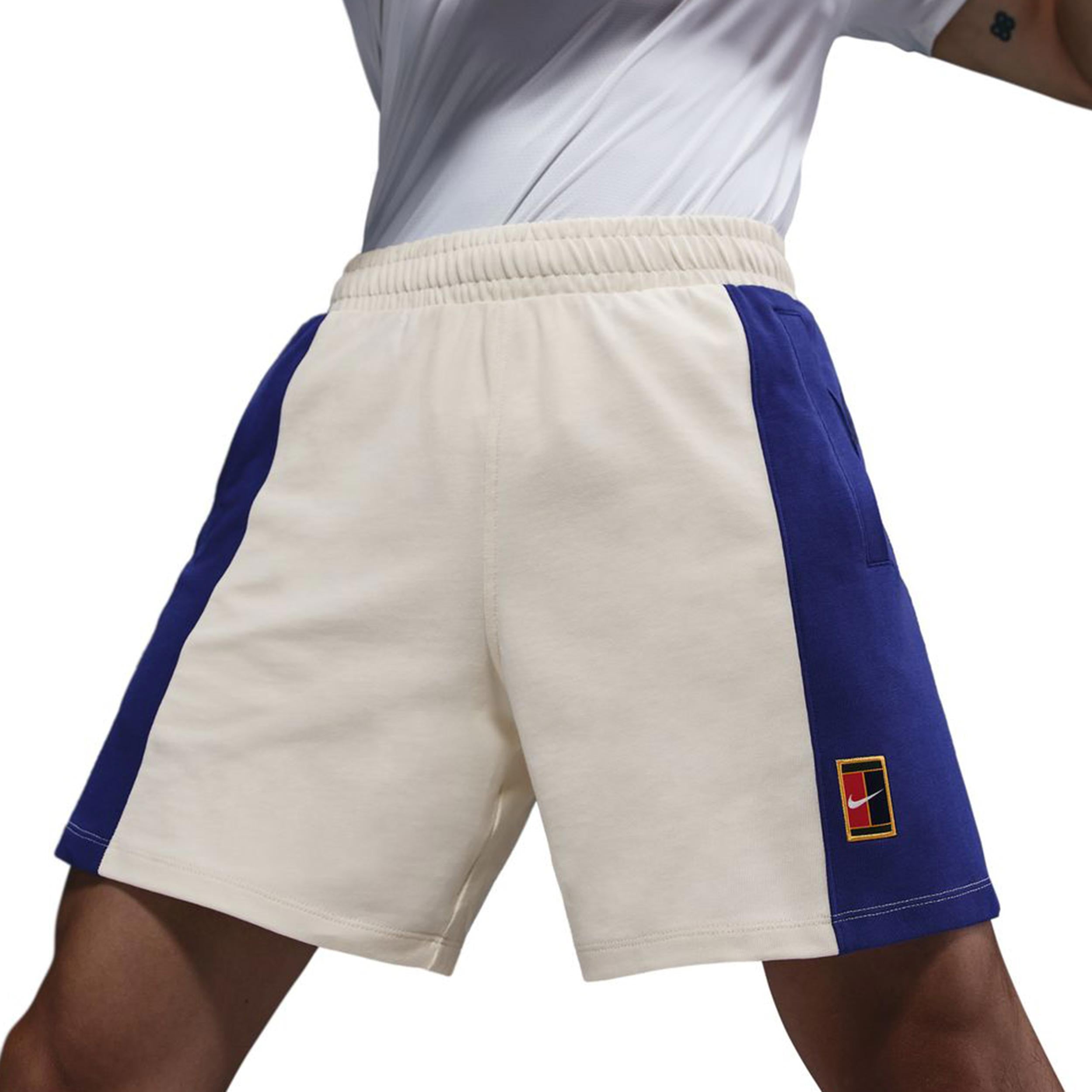 Nike Court Dri - Fit Heritage Shorts Herren Creme, Blau