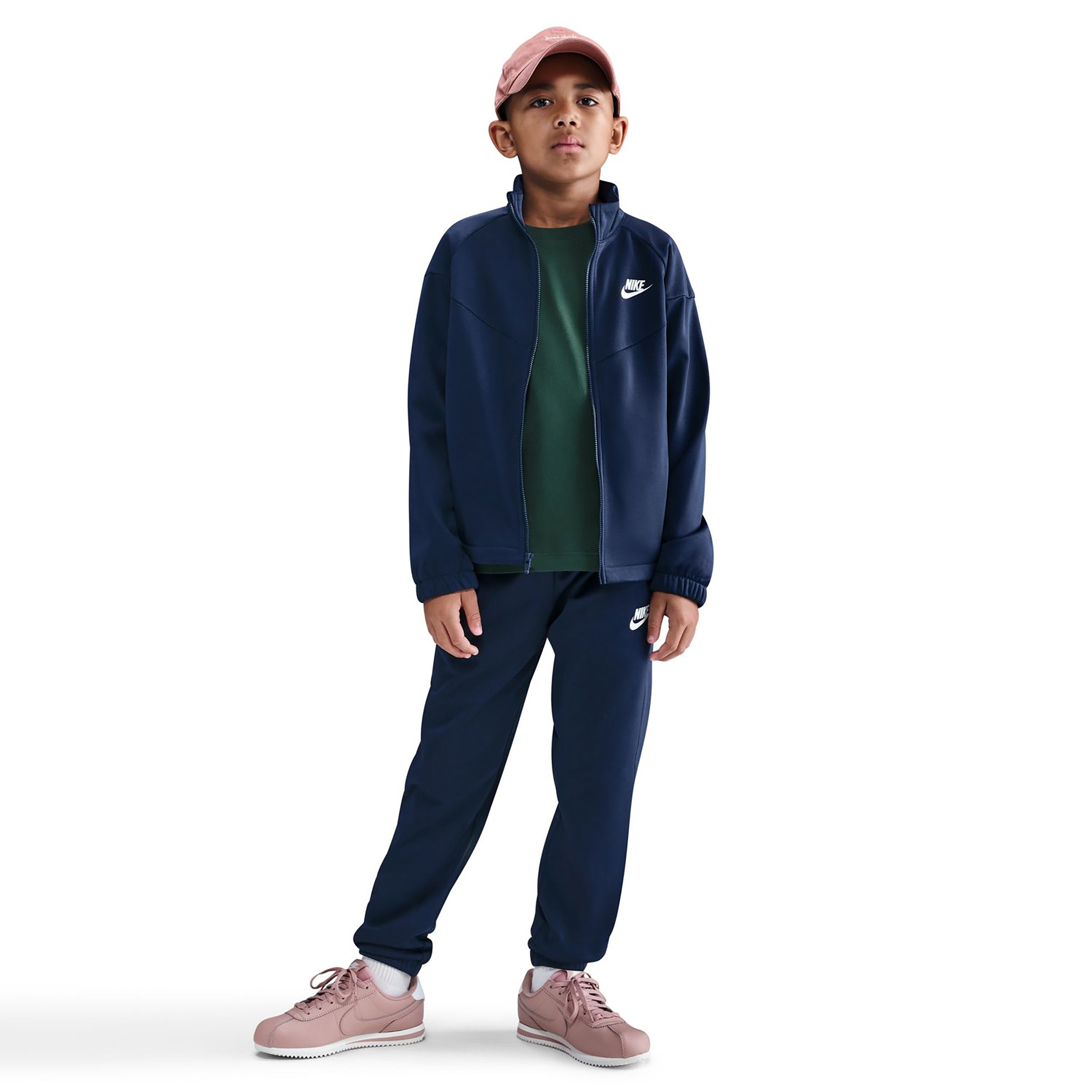 Nike Dri - Fit Full Zip Trainingsanzug Kinder Dunkelblau
