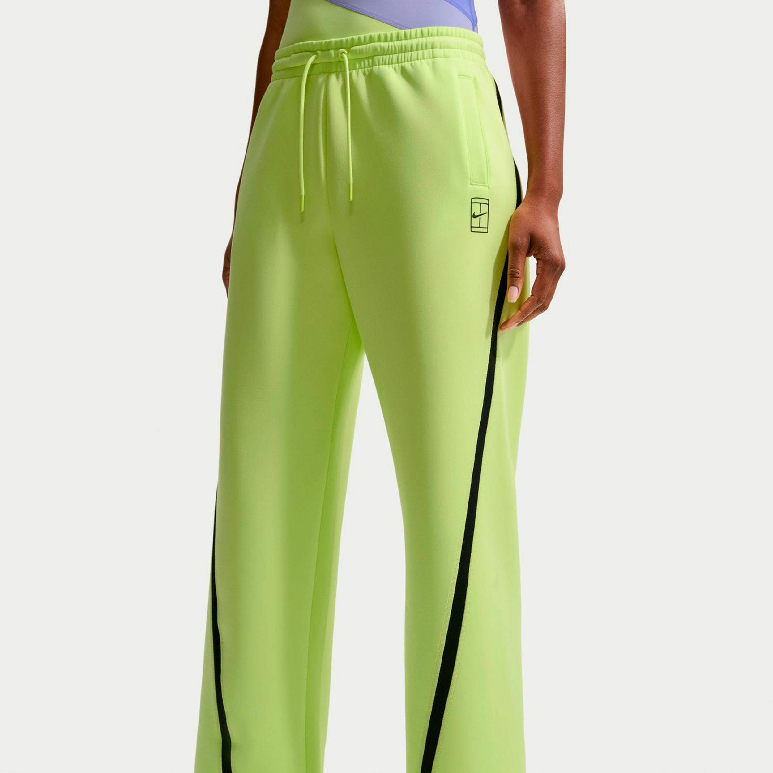 Nike Court Dri - Fit Advantage Trainingshose Damen Limette
