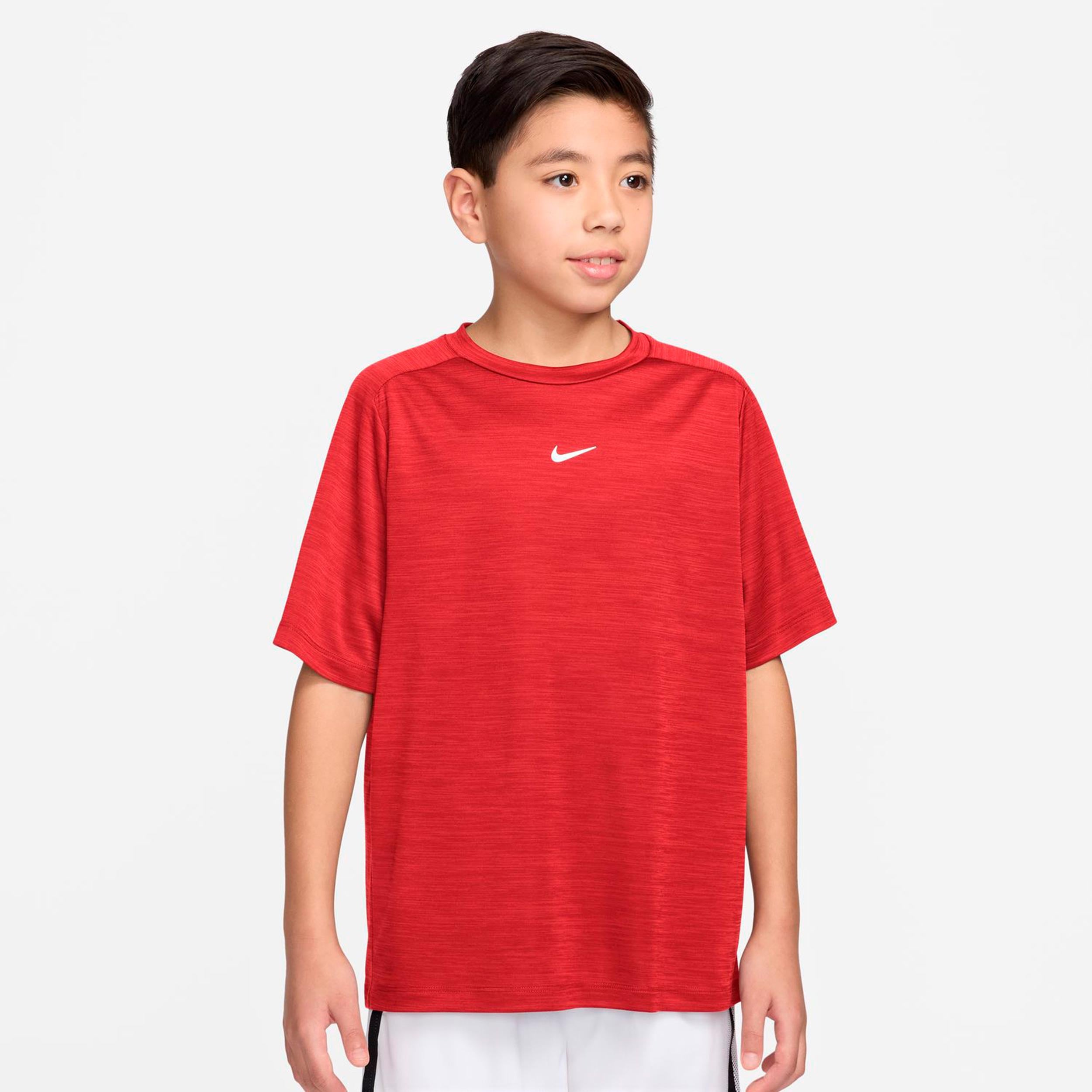 Nike Dri - Fit Multi Heather T Shirt Kinder Dunkelrot