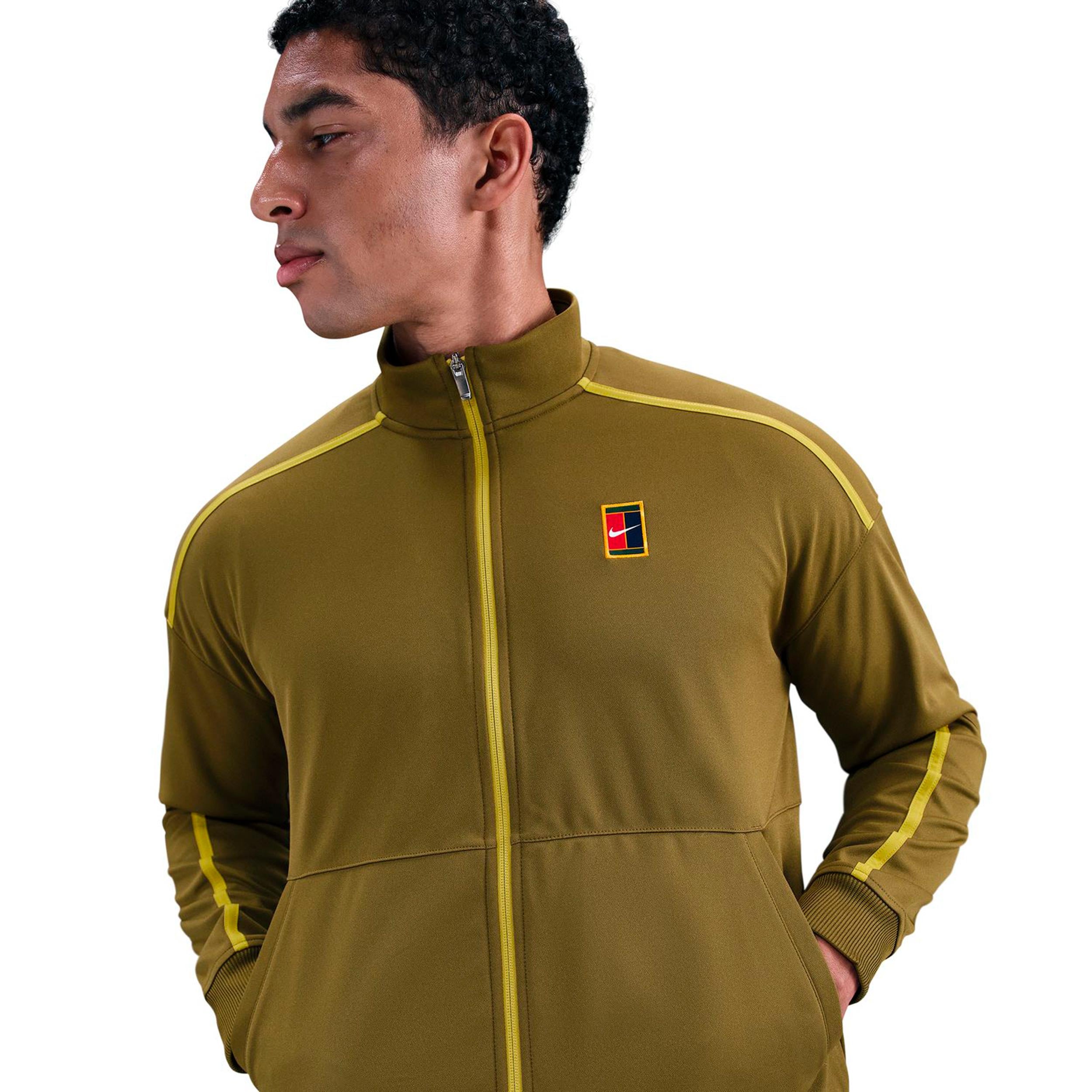 Nike Jannik Sinner Court Heritage Trainingsjacke Herren - Oliv