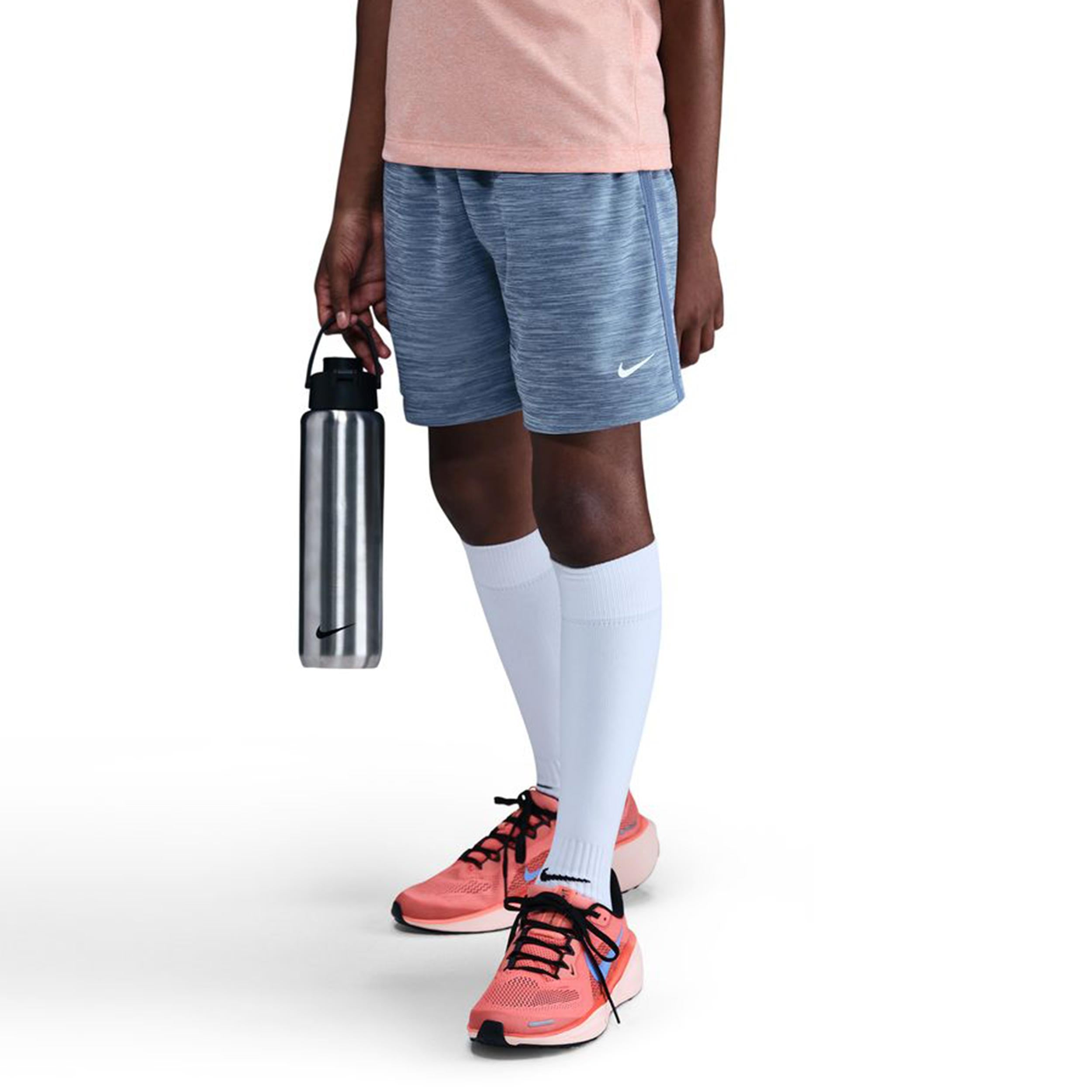 Nike Dri - Fit Multi High Rise Shorts Kinder Blaugrau