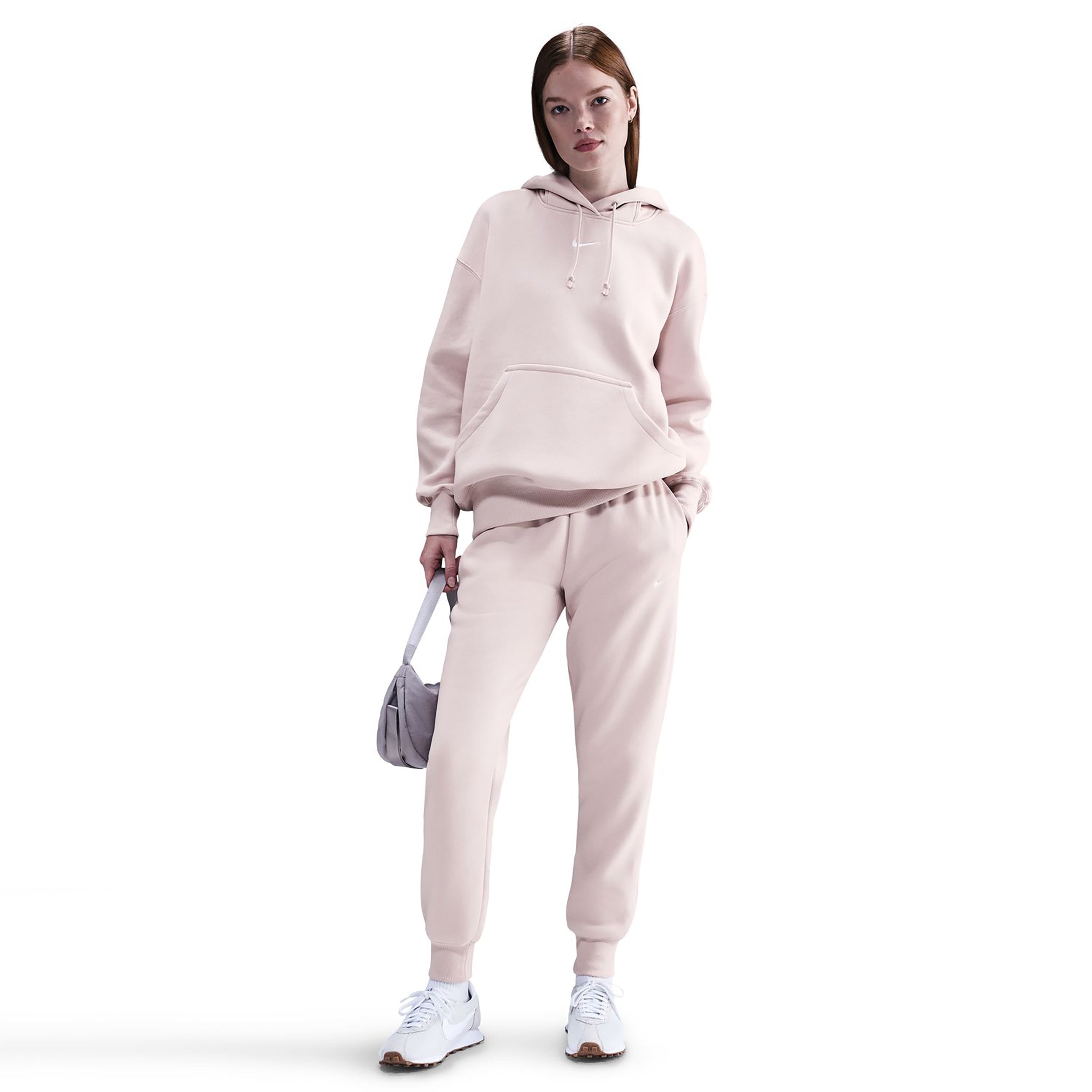 Nike Phoenix Fleece Mid Rise Trainingshose Damen - Altrosa