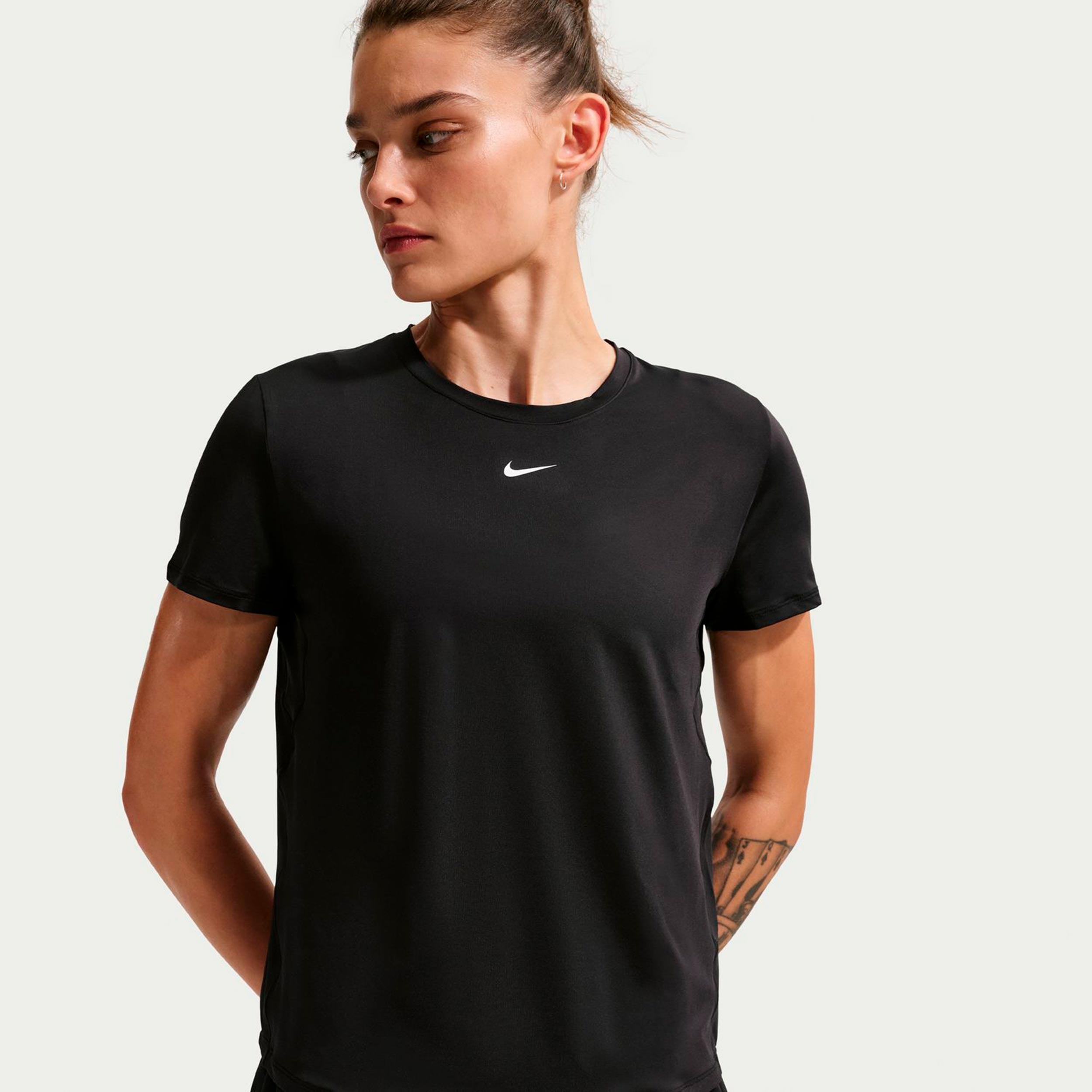 Nike One Dri - Fit T Shirt Damen Schwarz, Weiß