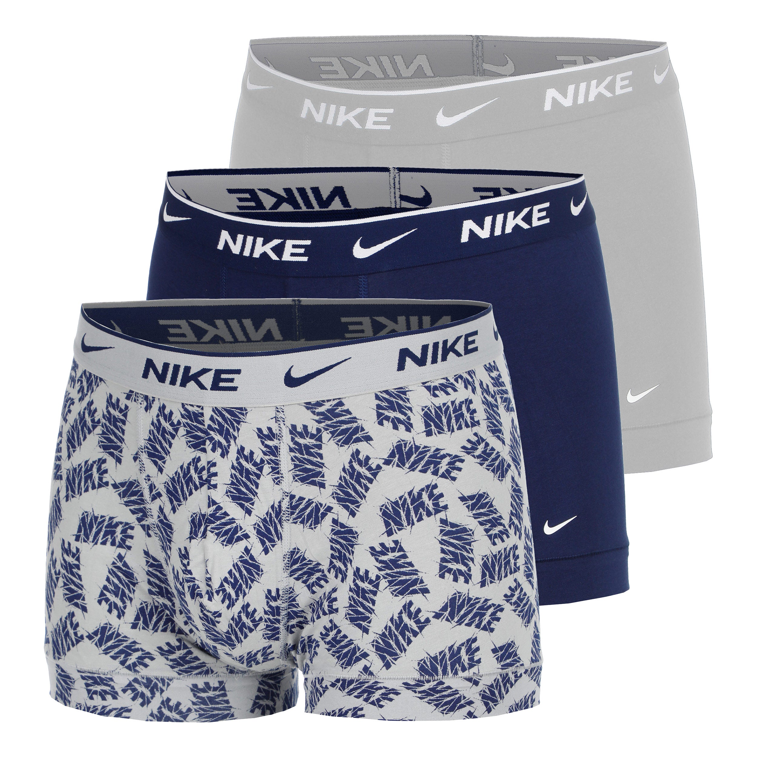 Nike Everyday Cotton Stretch Boxer Short Herren - Grau, Mehrfarbig