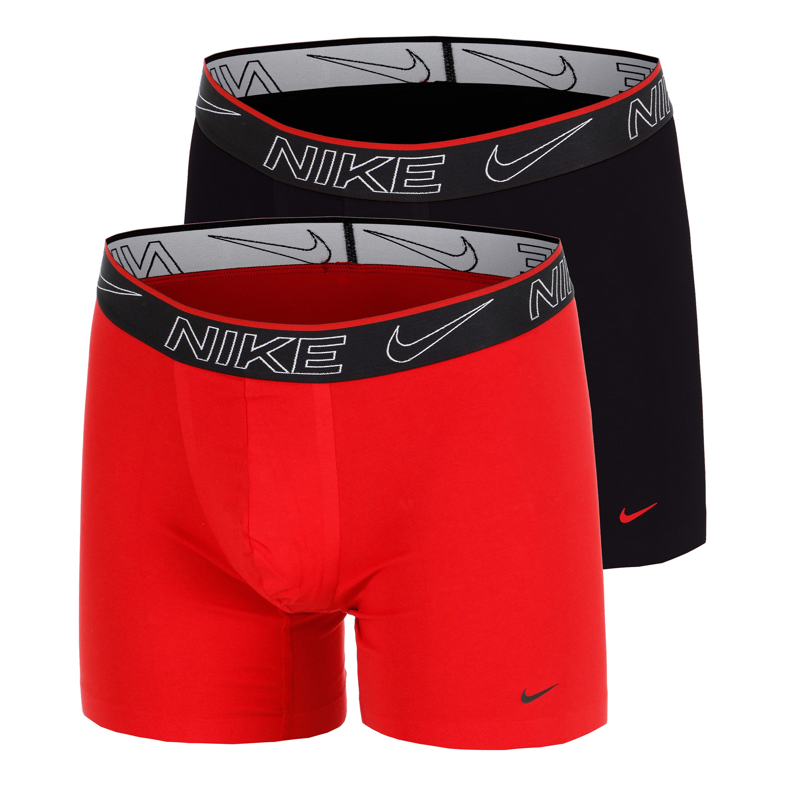 Nike Elite Cotton Stretch Boxer Short 2er Pack Herren - Schwarz, Rot