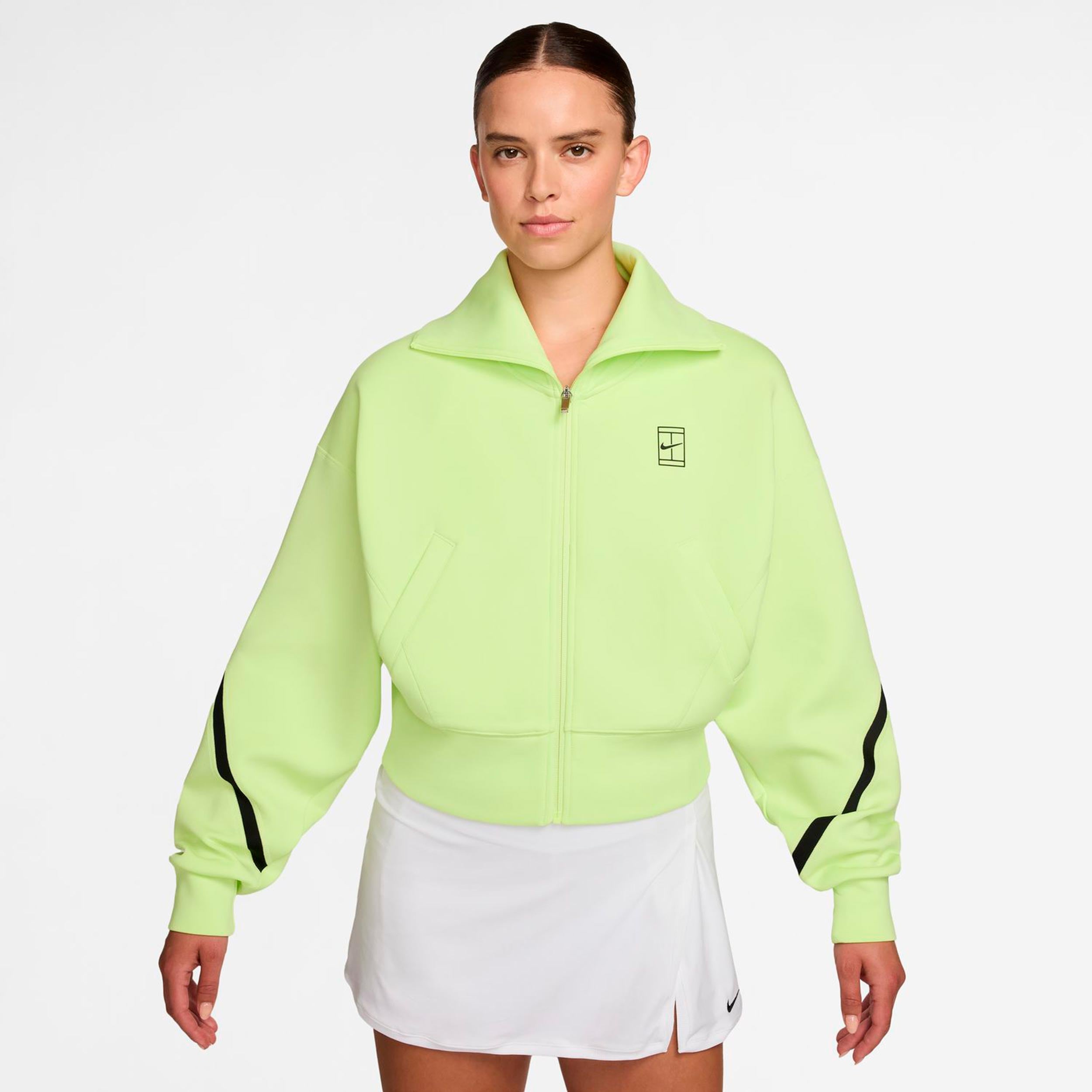 Nike Court Dri - Fit Advantage Trainingsjacke Damen Limette