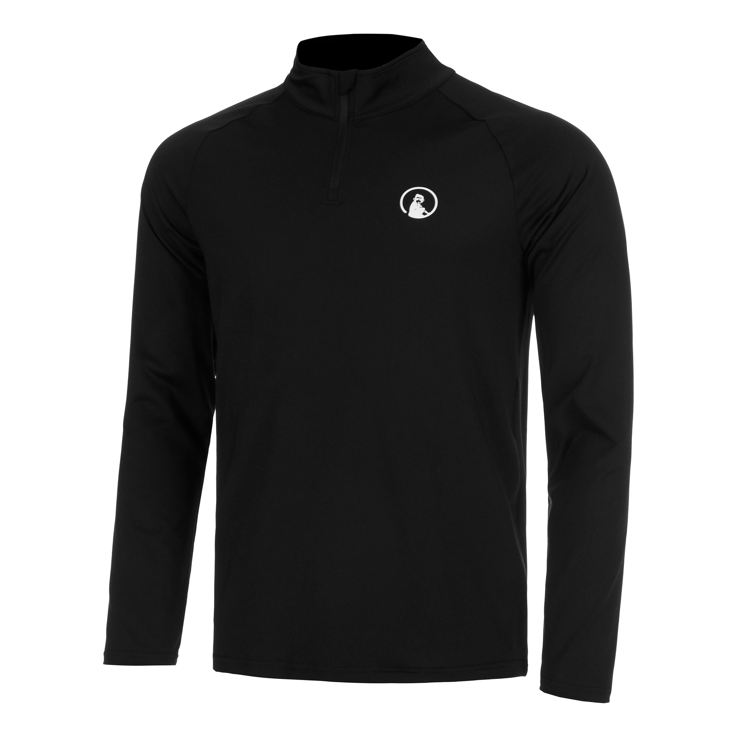 Quiet Please Big Serve 1/4 Zip Longsleeve Herren - Schwarz