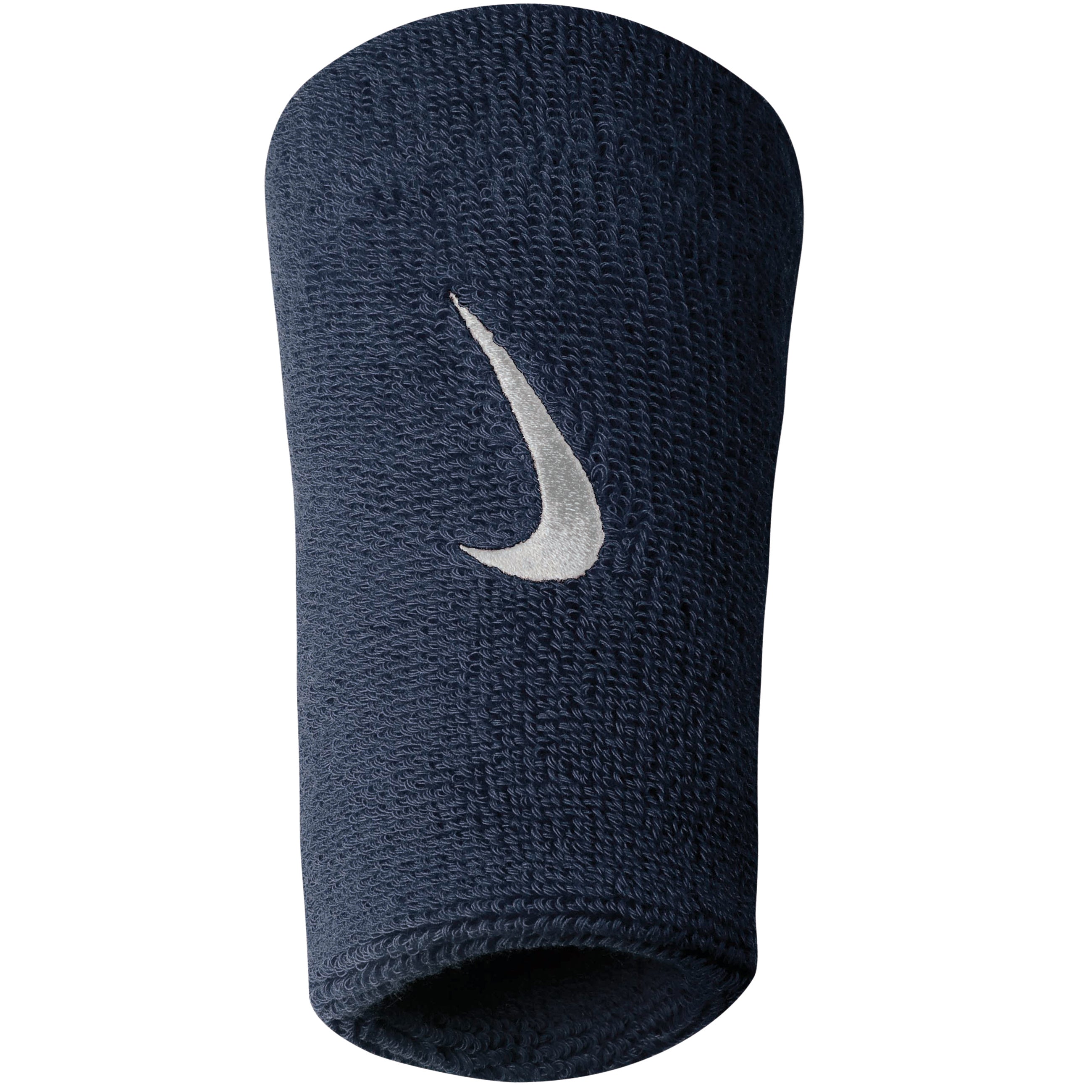 Nike Swoosh Doublewide Schweißband 2er Pack - Dunkelblau, Weiß