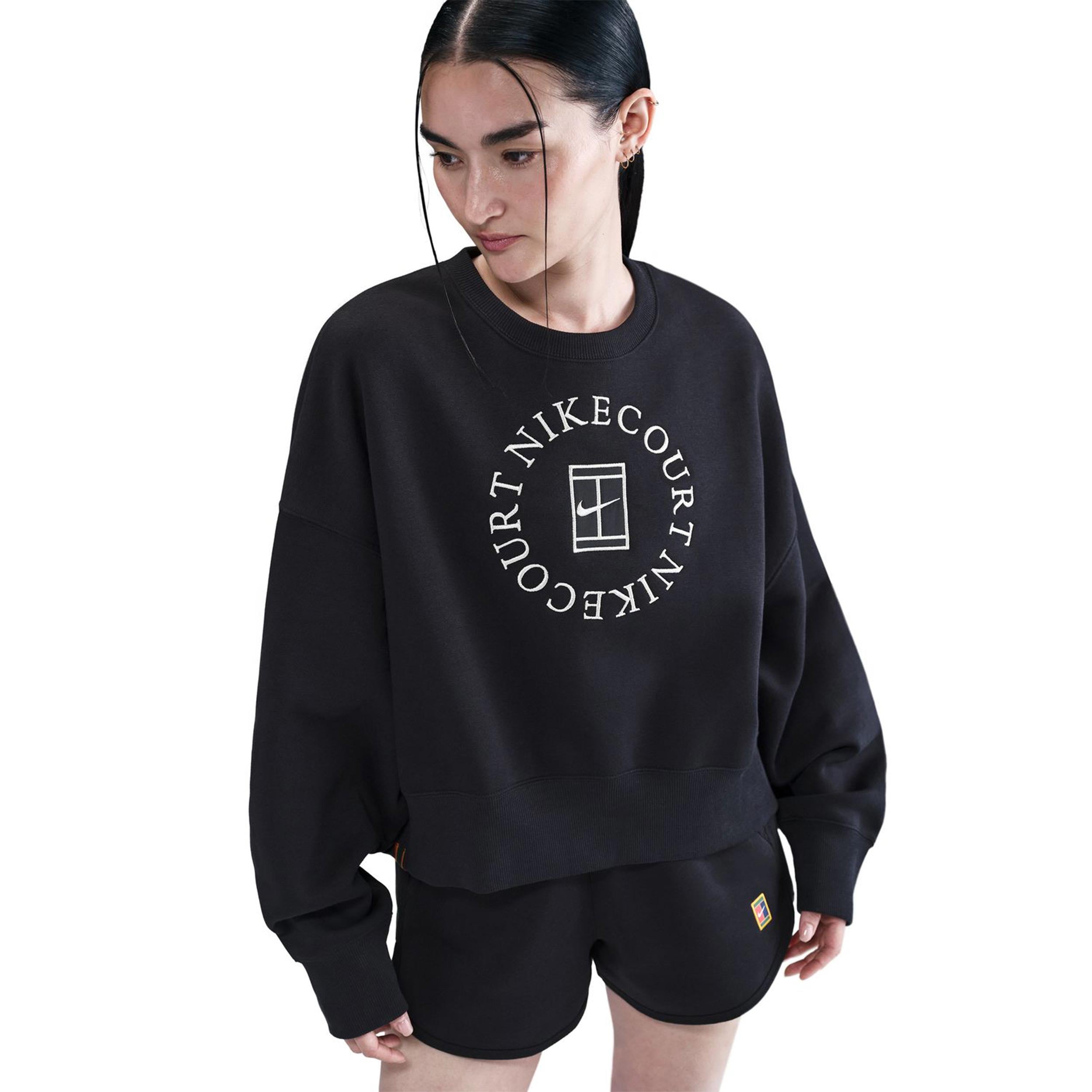 Nike Court Phoenix Over - Oversized Crew Heritage Sweatshirt Damen Schwarz