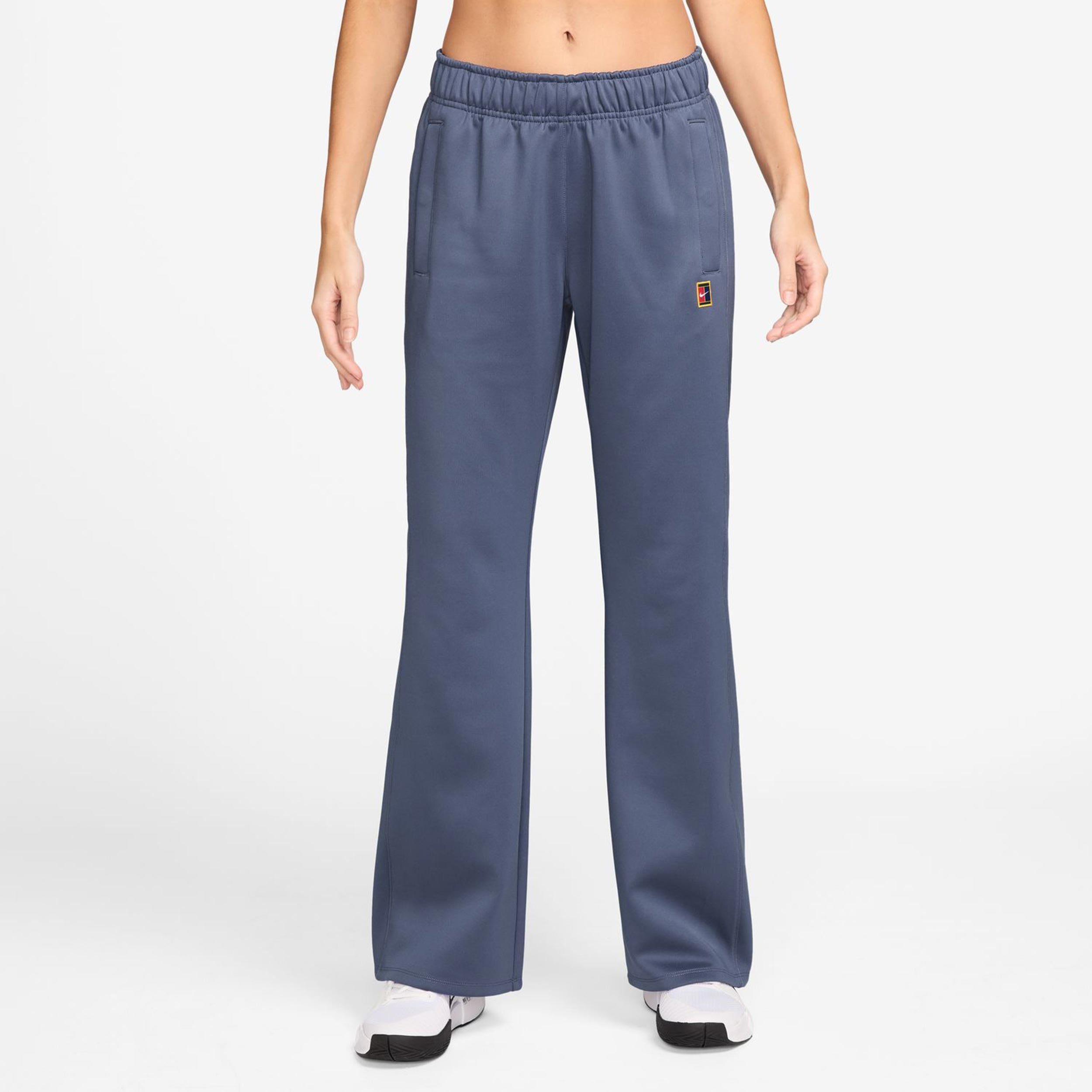 Nike Court Mid Rise Polyknit Heritage Trainingshose Damen - Blaugrau