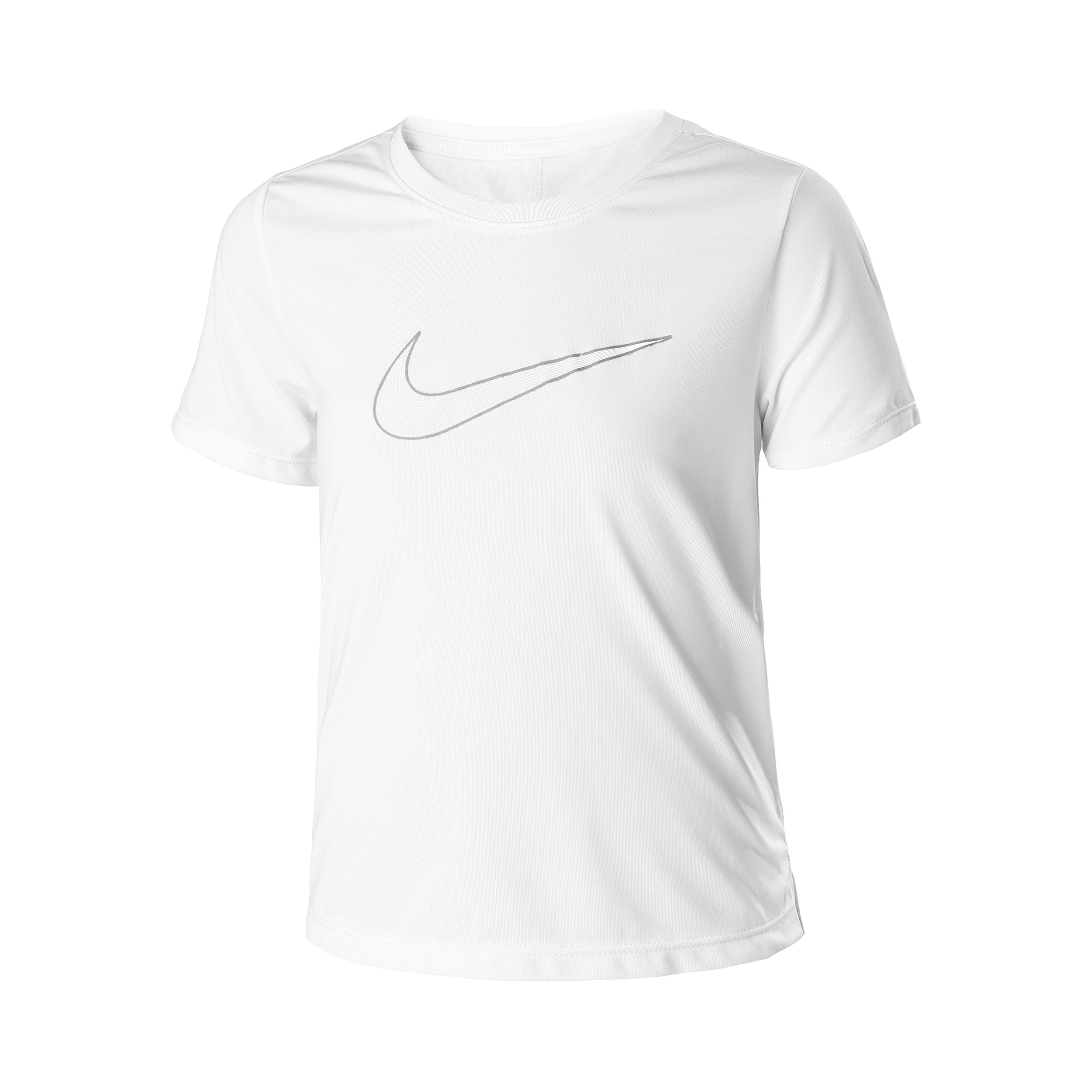 Nike Dri - Fit One Graphic T Shirt Mädchen Weiß, Schwarz