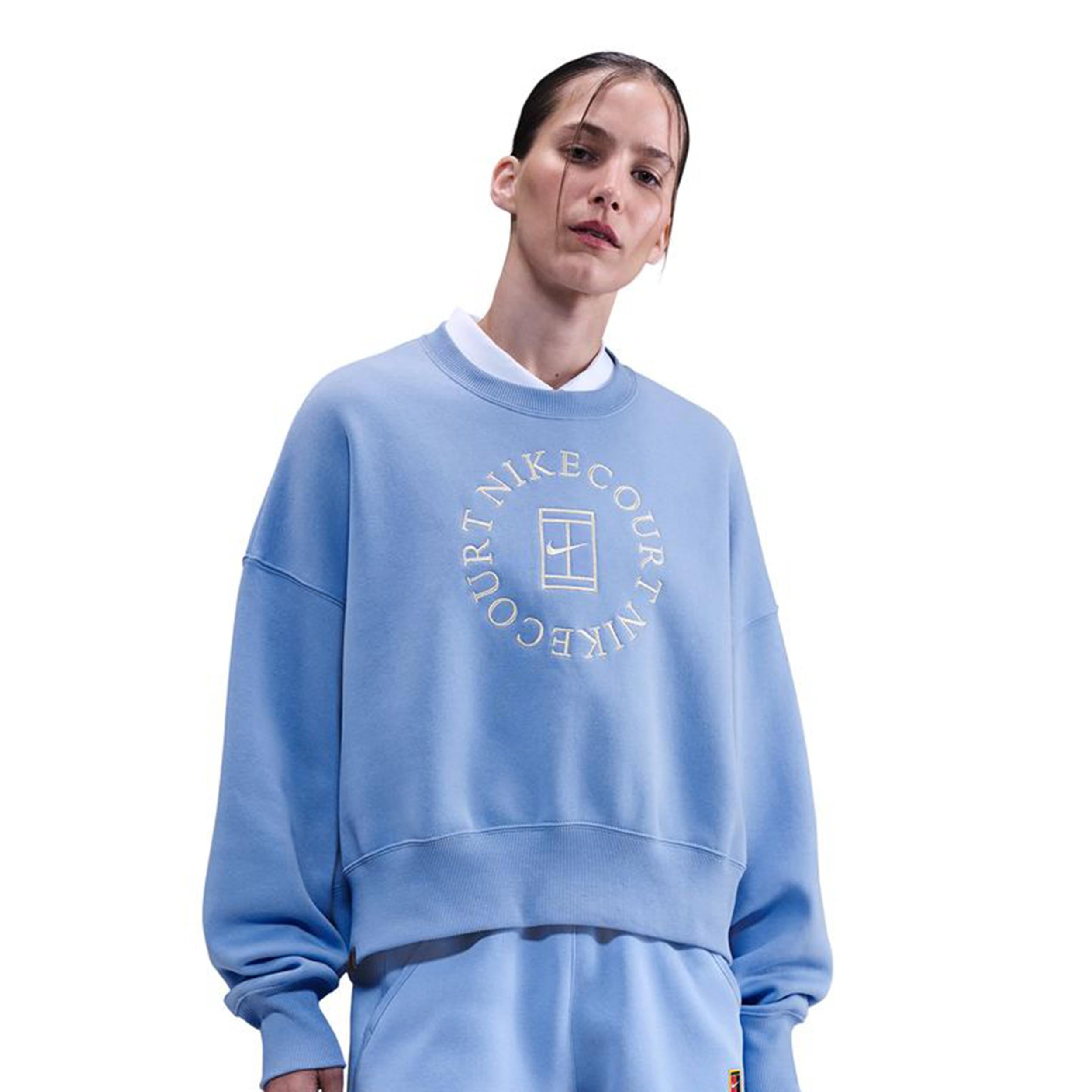 Nike Court Phoenix Over - Oversized Crew Heritage Sweatshirt Damen Blau