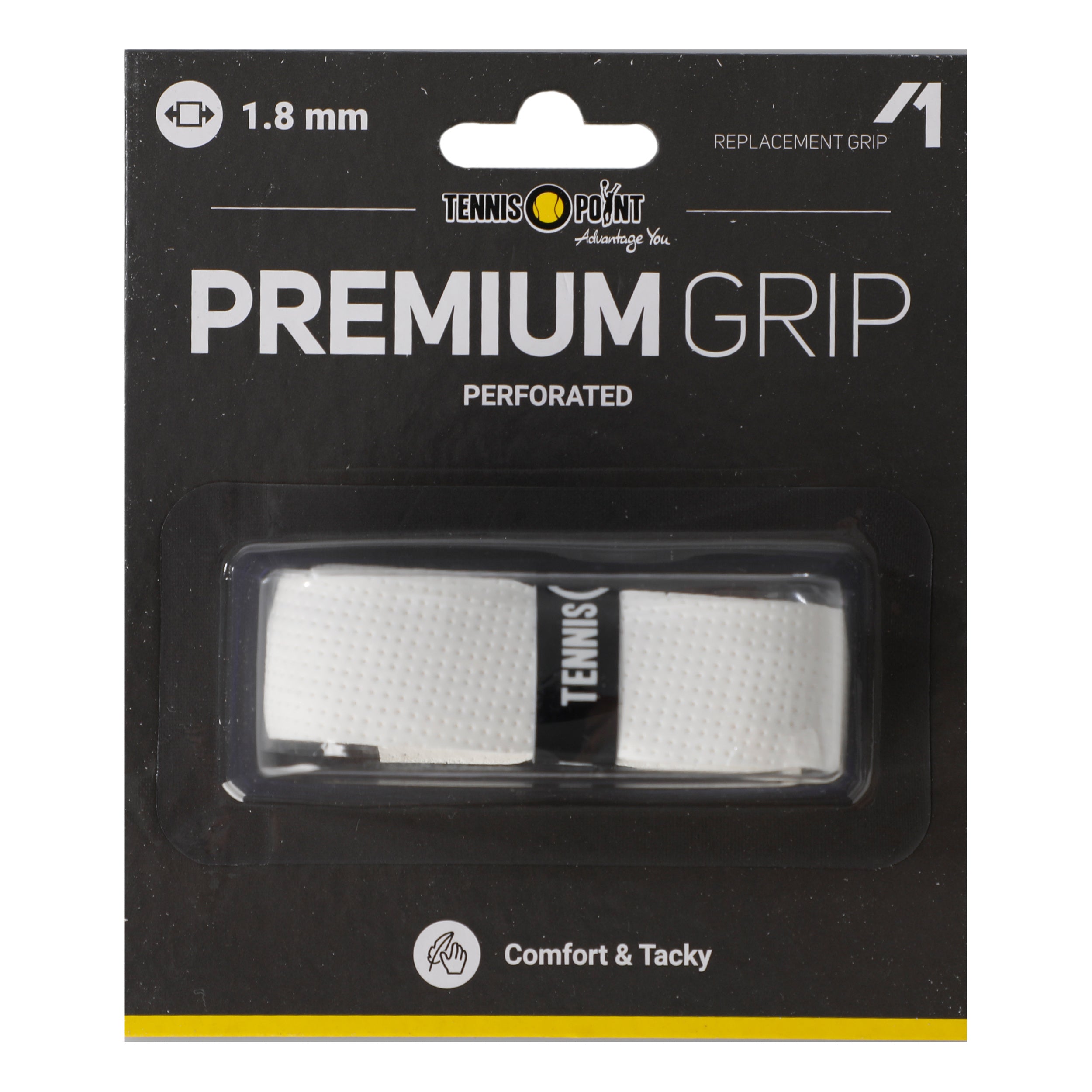 Tennis - Point Premium Grip Perforated 1er Pack Weiß
