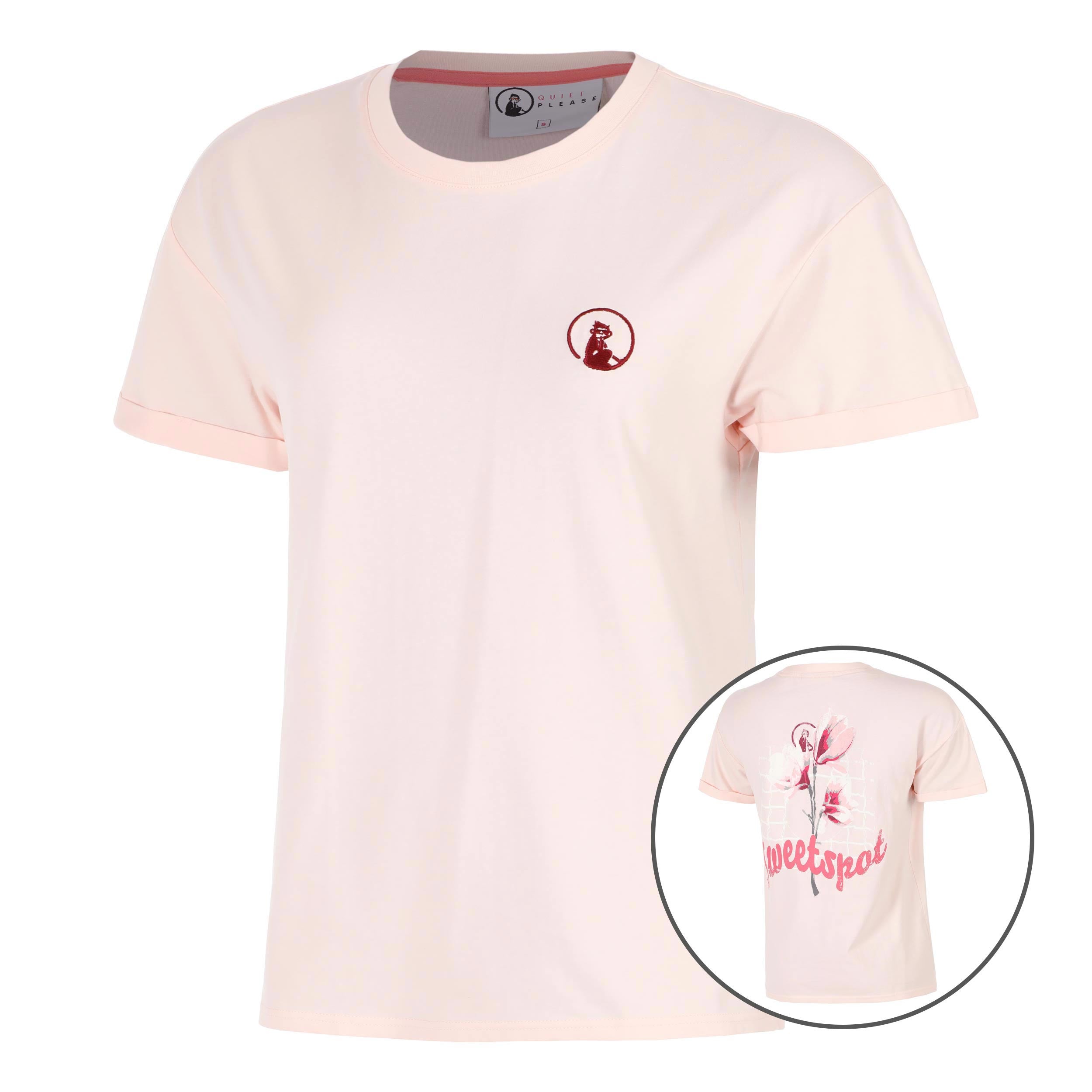Quiet Please Endlessly Flower T - Shirt Damen Rosa, Mehrfarbig