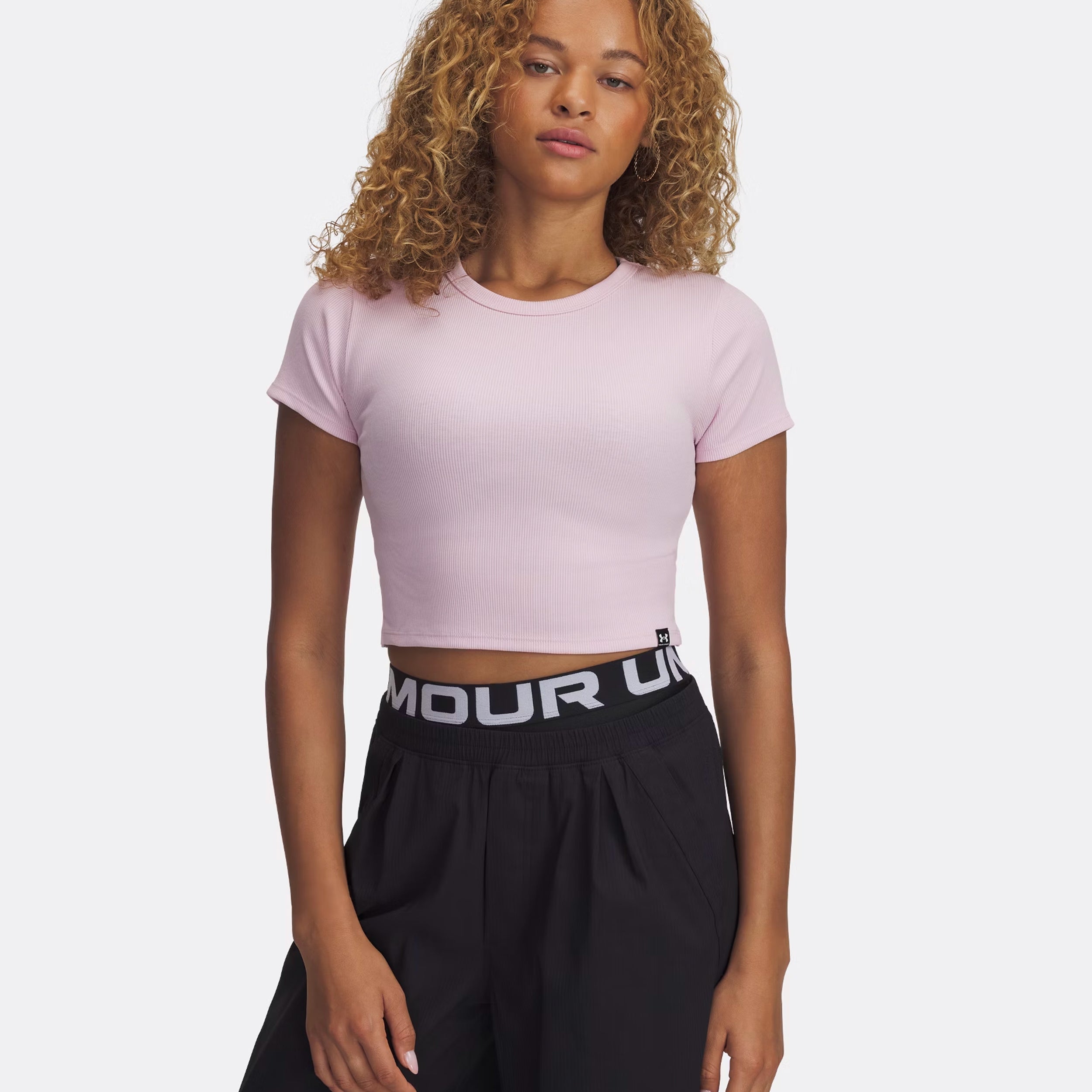 Under Armour Rival Rib T - Shirt Damen Pink