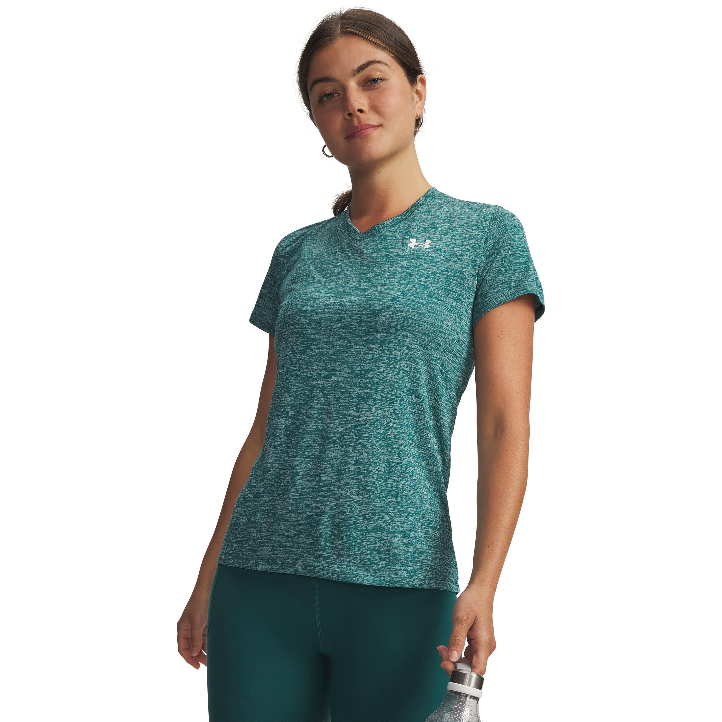 Under Armour Tech Twist T - Shirt Damen Grün, Weiß
