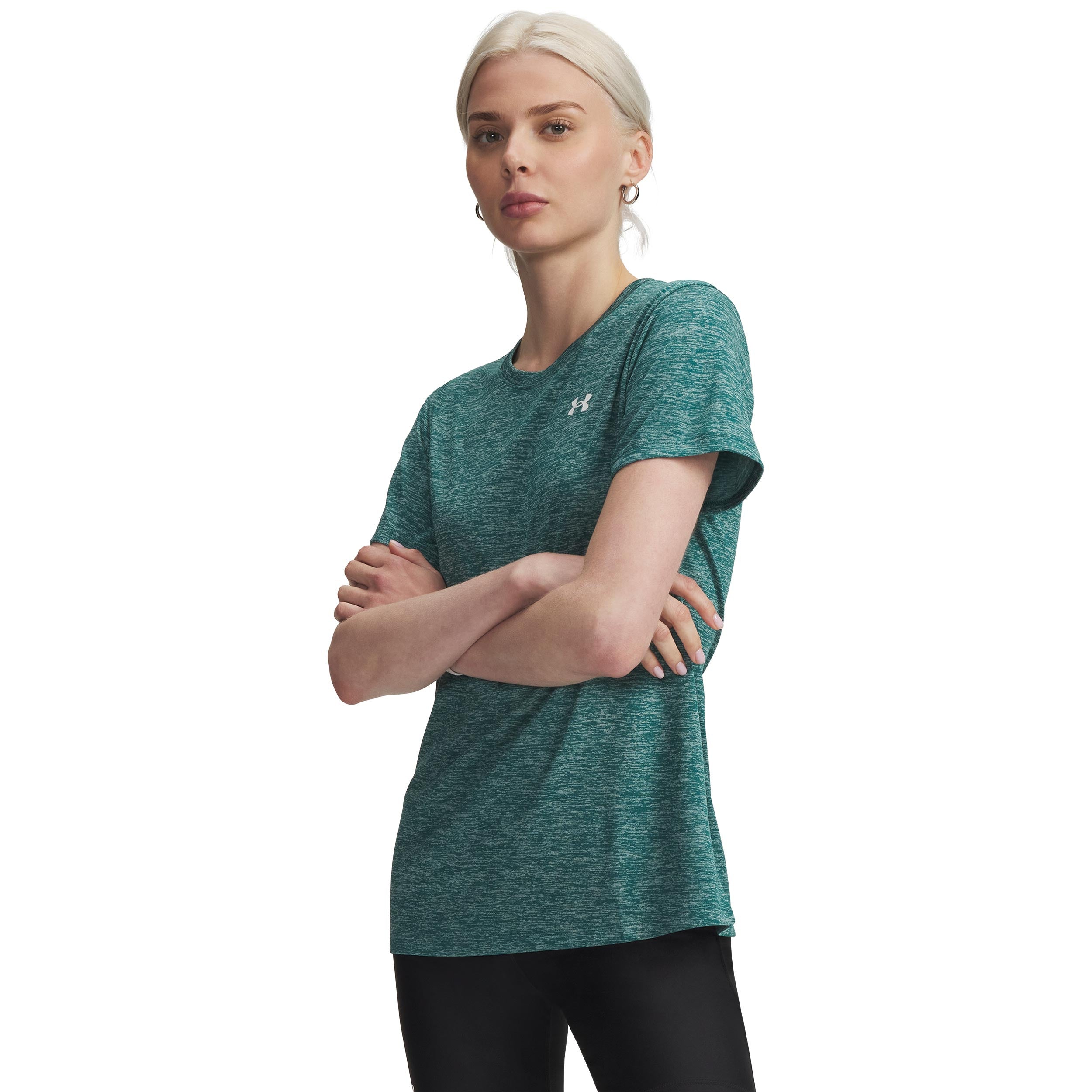 Under Armour Tech Twist T - Shirt Damen Grün, Weiß