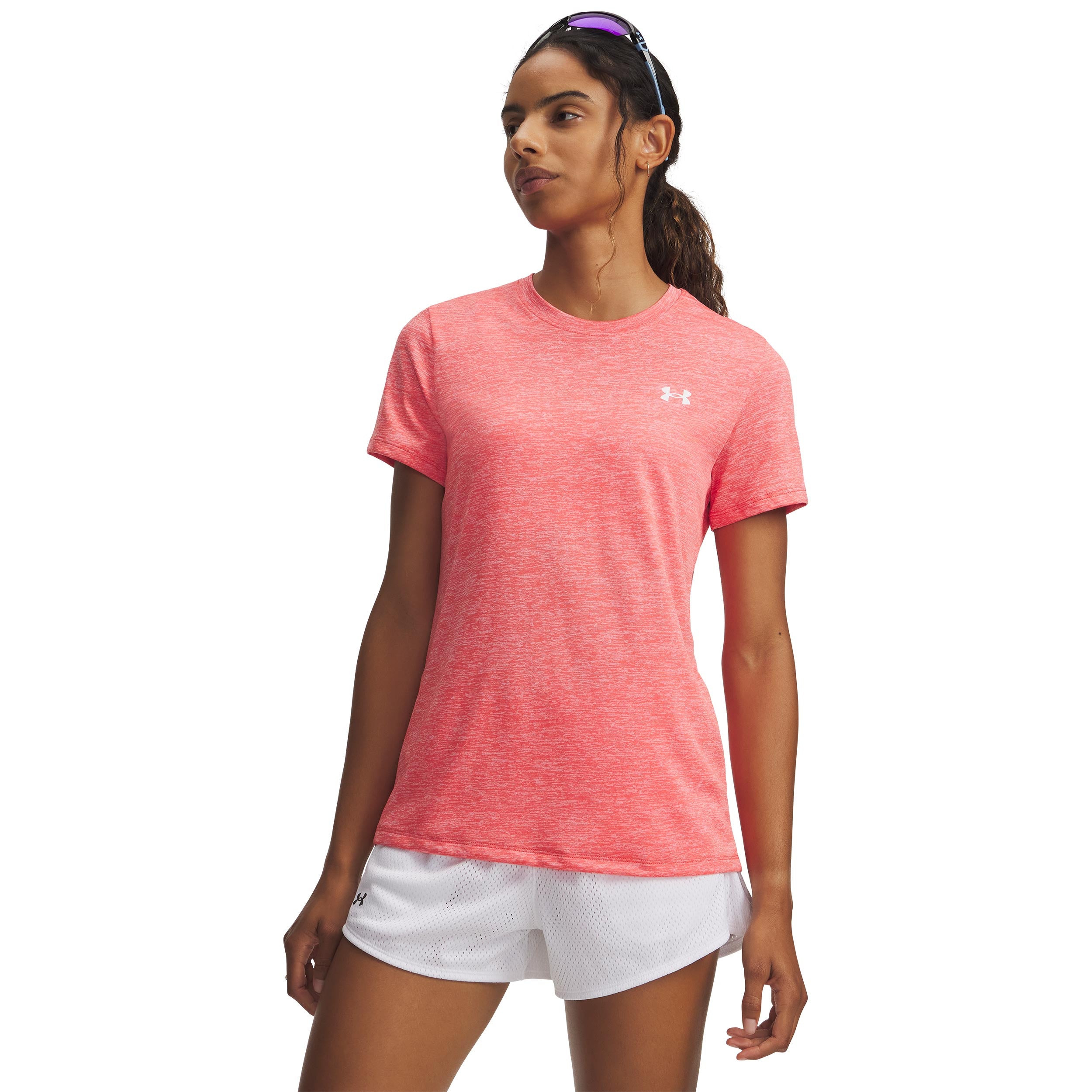 Under Armour Tech Twist T - Shirt Damen Rot, Weiß
