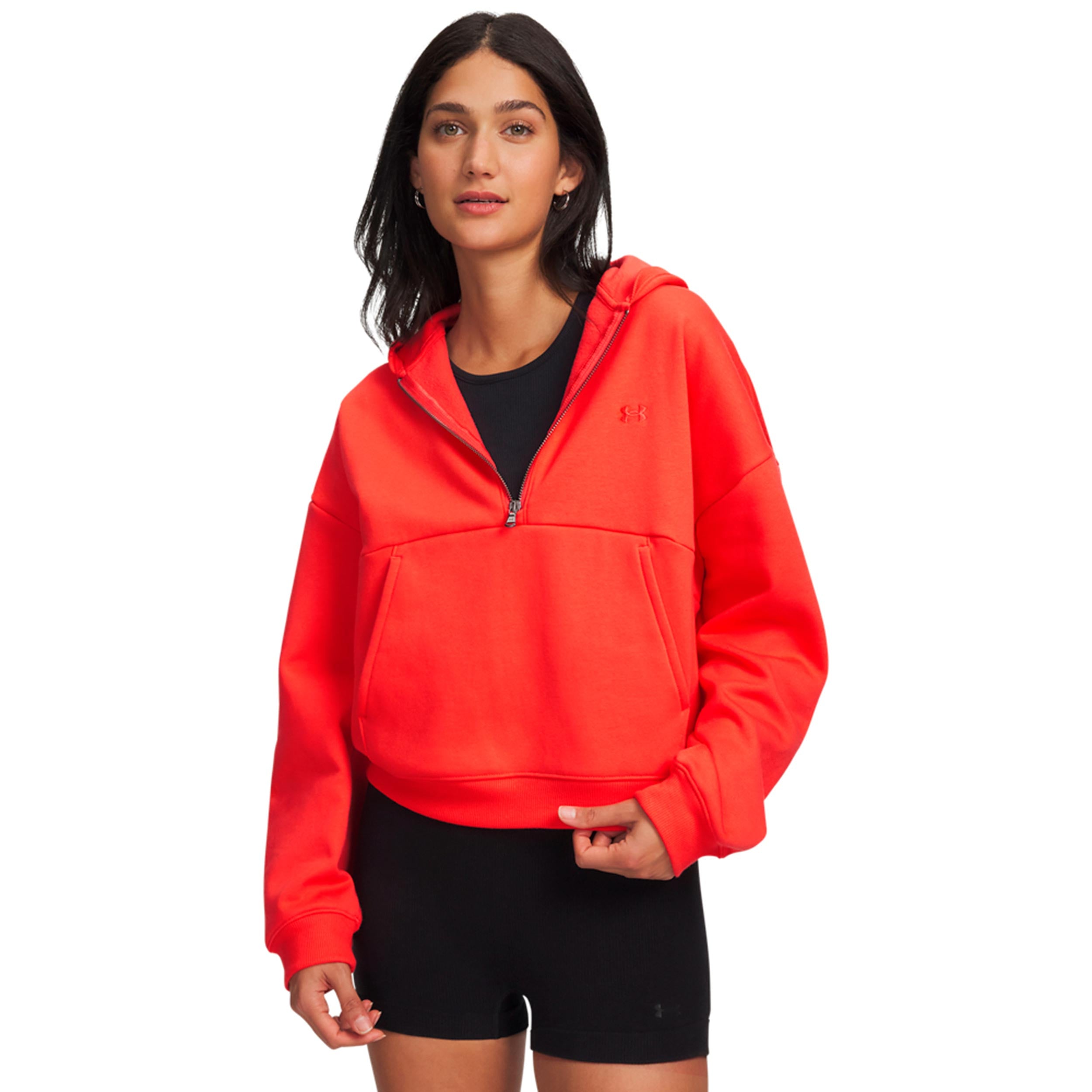 Under Armour Icon Fleece Halfzip Hoody Damen - Rot, Rot