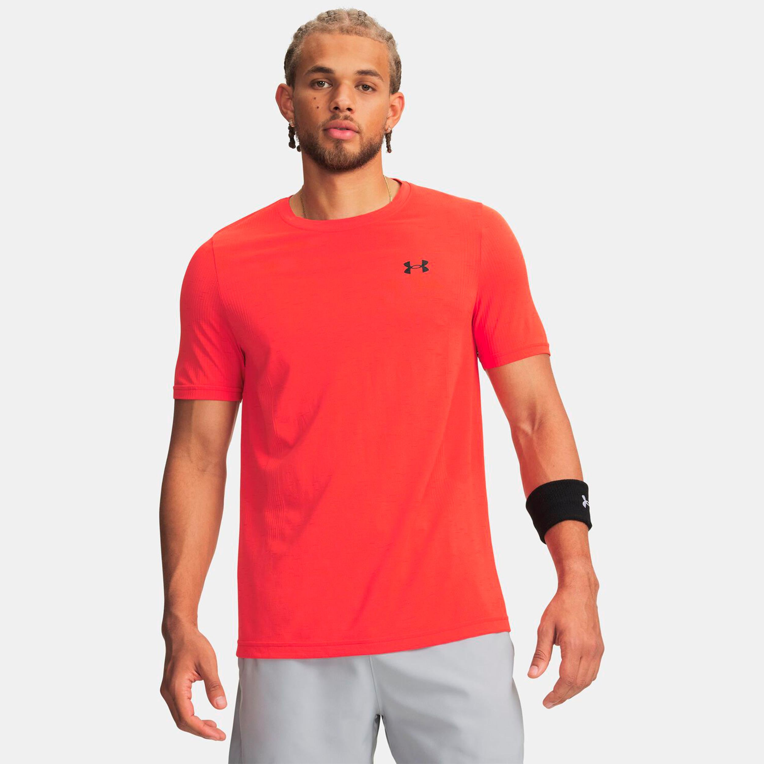 Under Armour Vanish Seamless T - Shirt Herren Rot, Schwarz