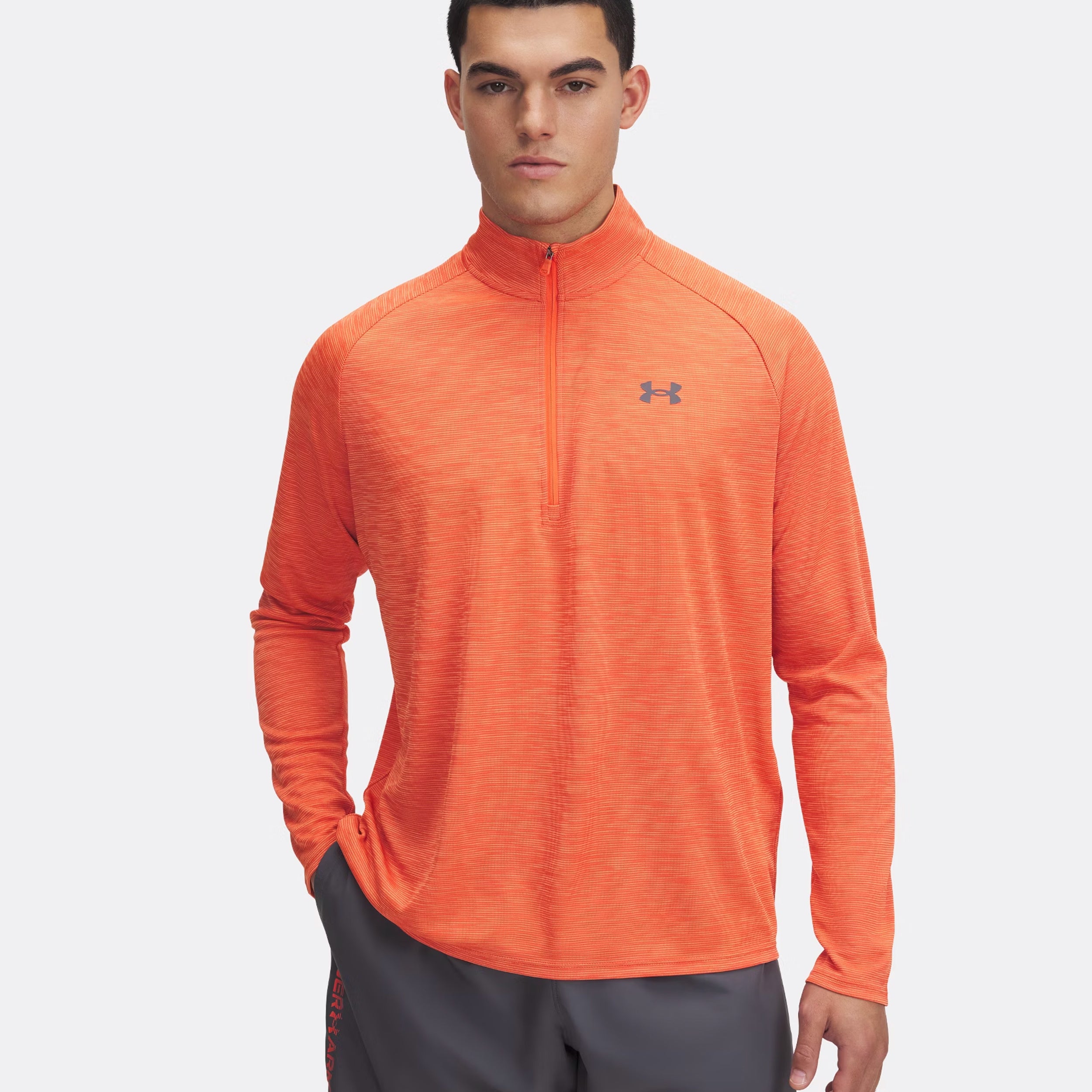 Under Armour Tech Textured Half - Zip Longsleeve Herren Orange