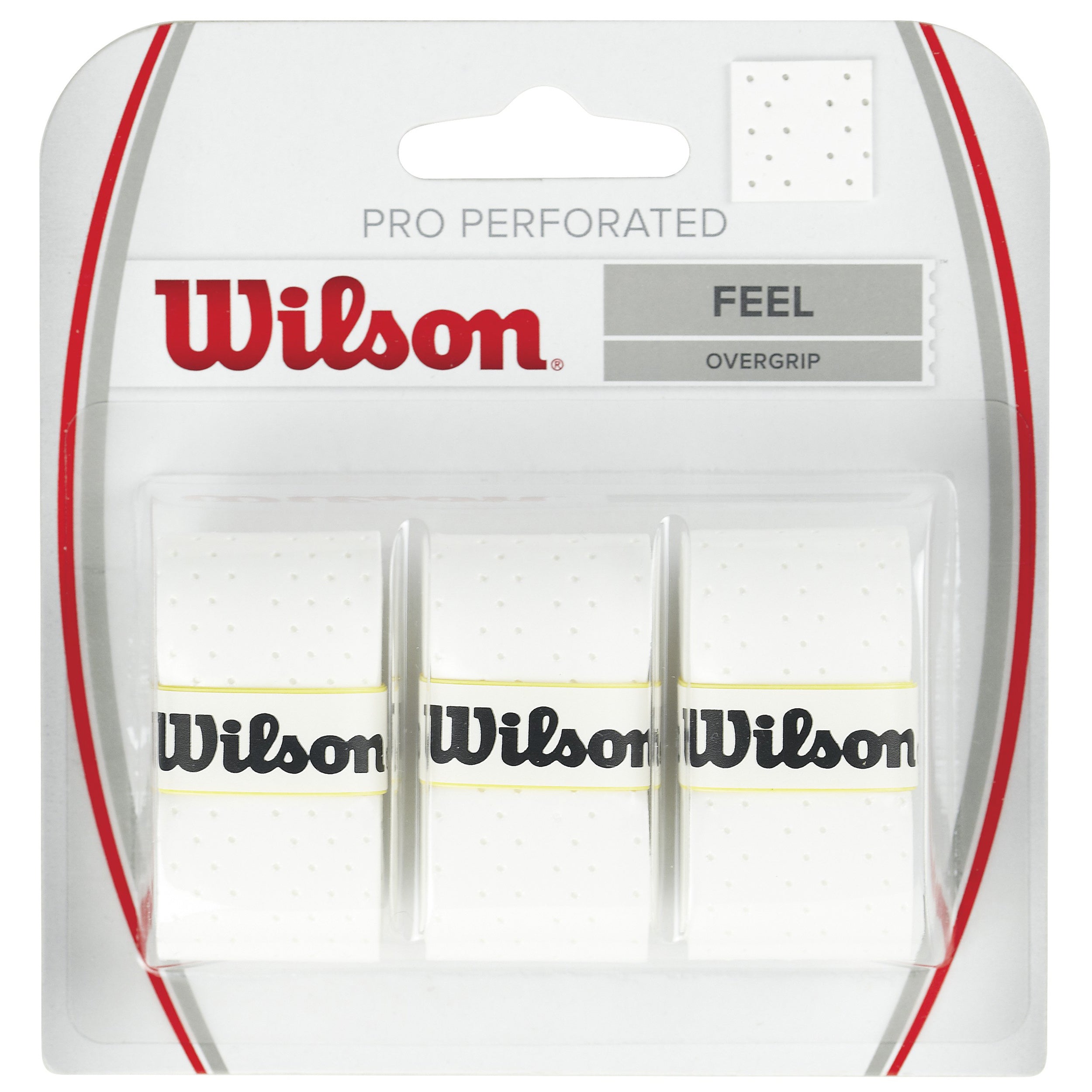 Wilson Pro Overgrip Perforated 3er Pack - Weiß