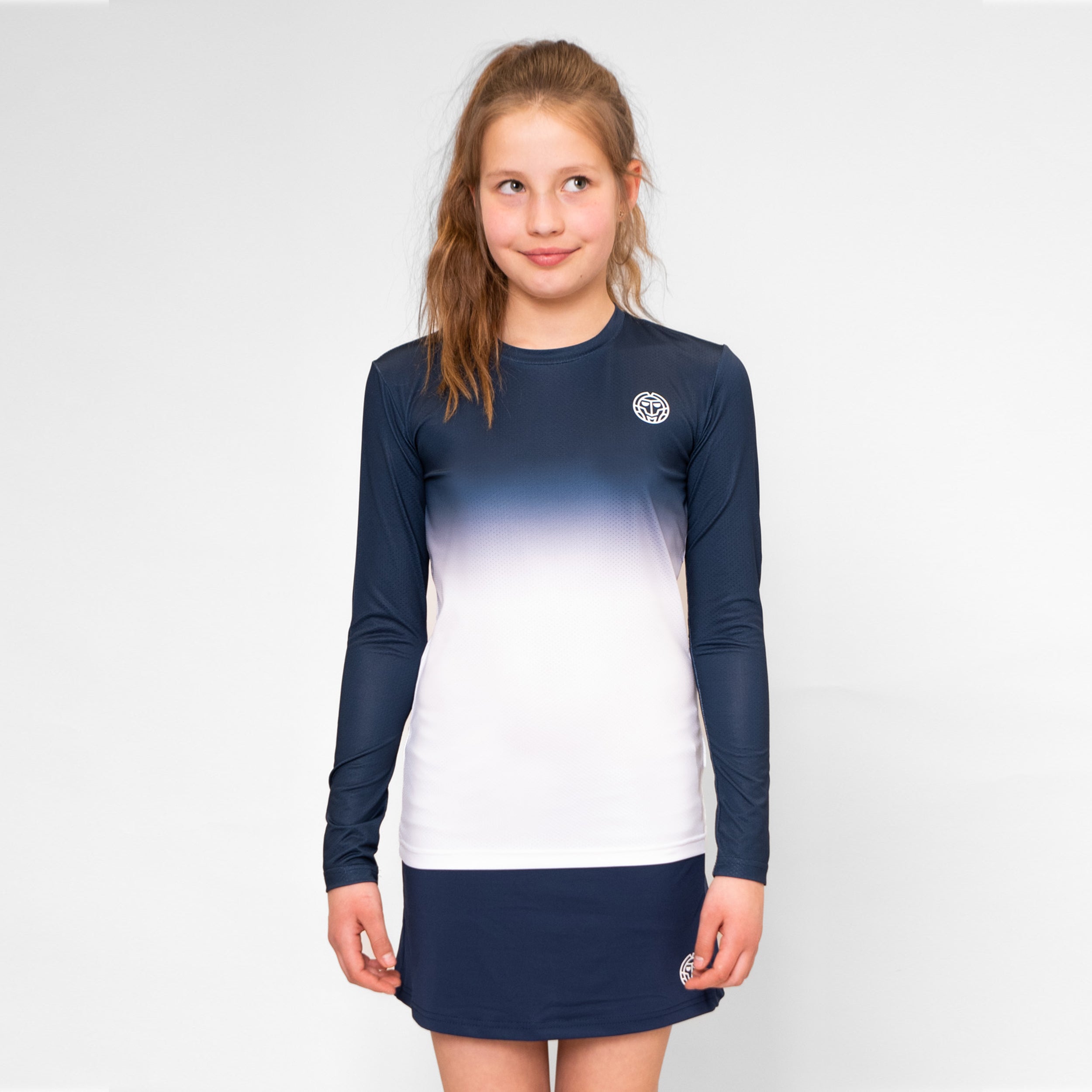 Bidi Badu Crew Gradiant Longsleeve Mädchen - Dunkelblau, Weiß